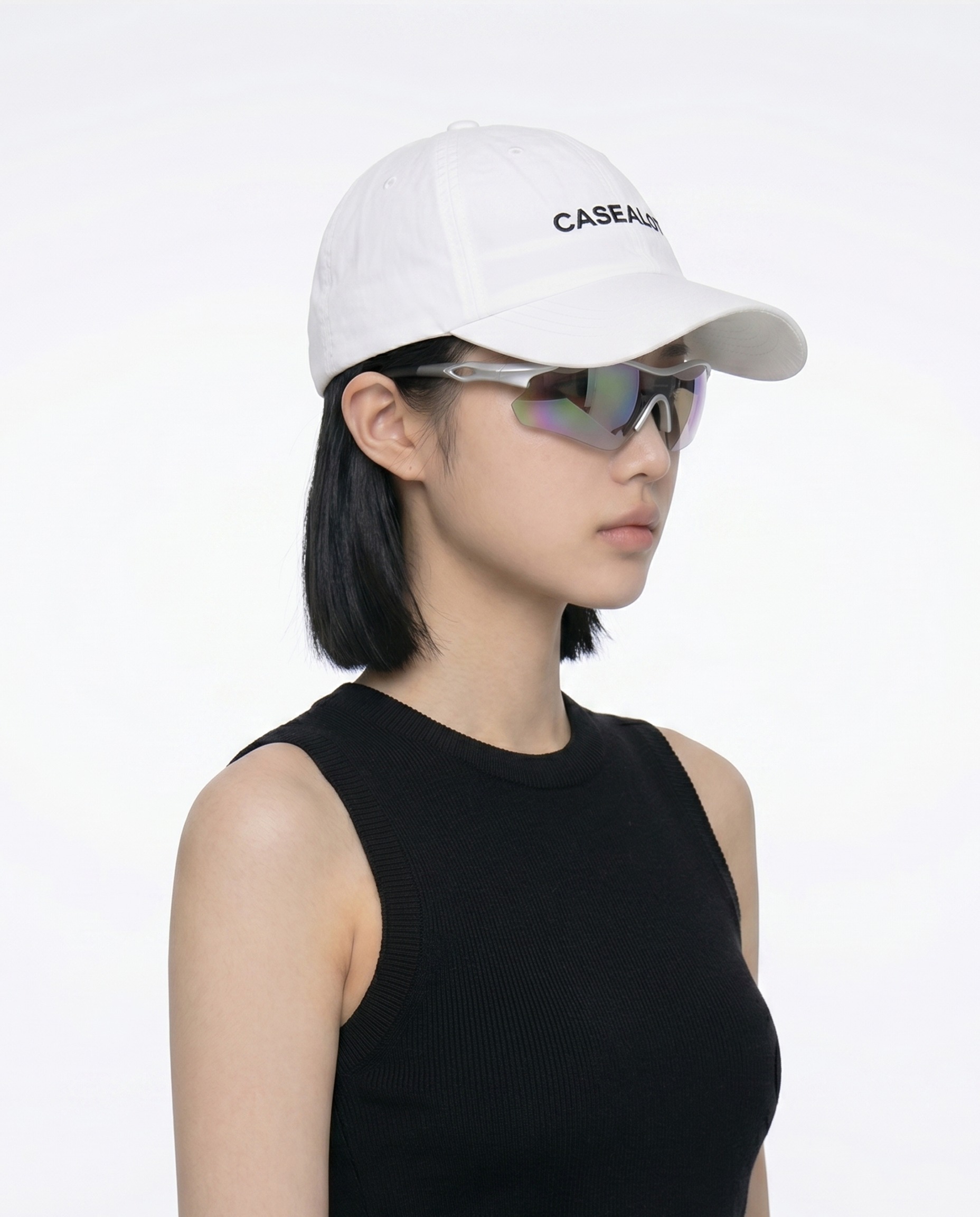 Nylone running cap - White