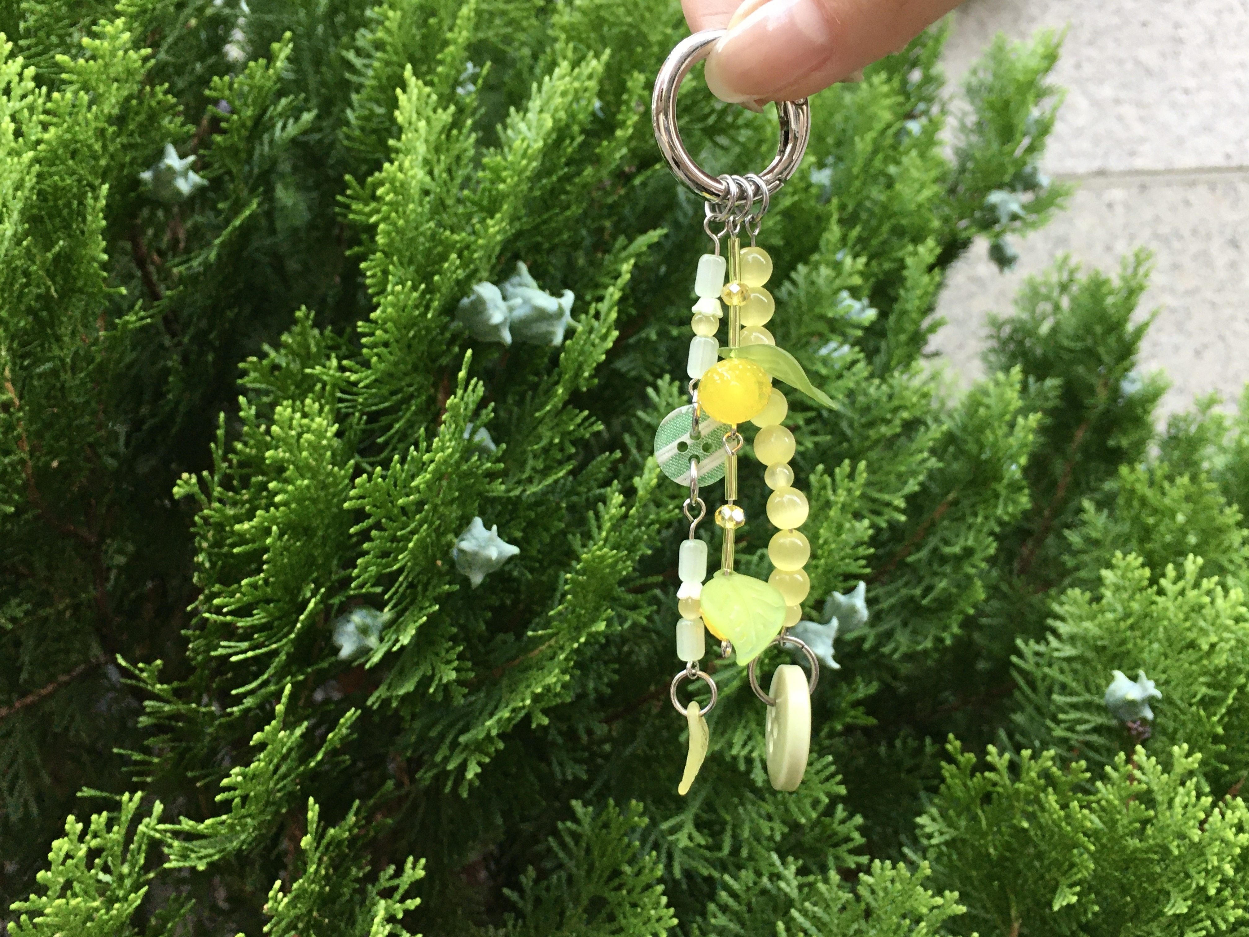 Lemon green tea keyring