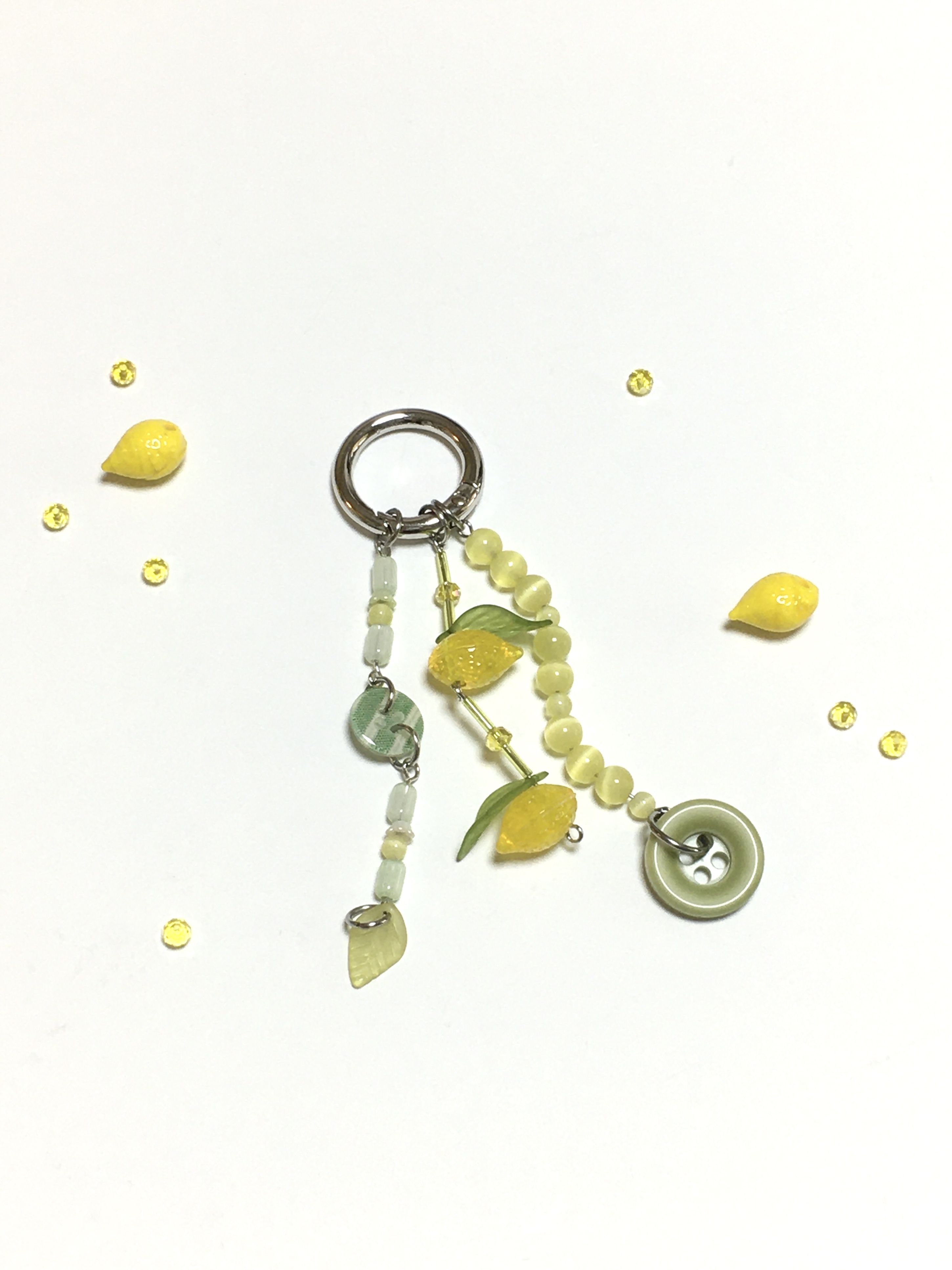Lemon green tea keyring