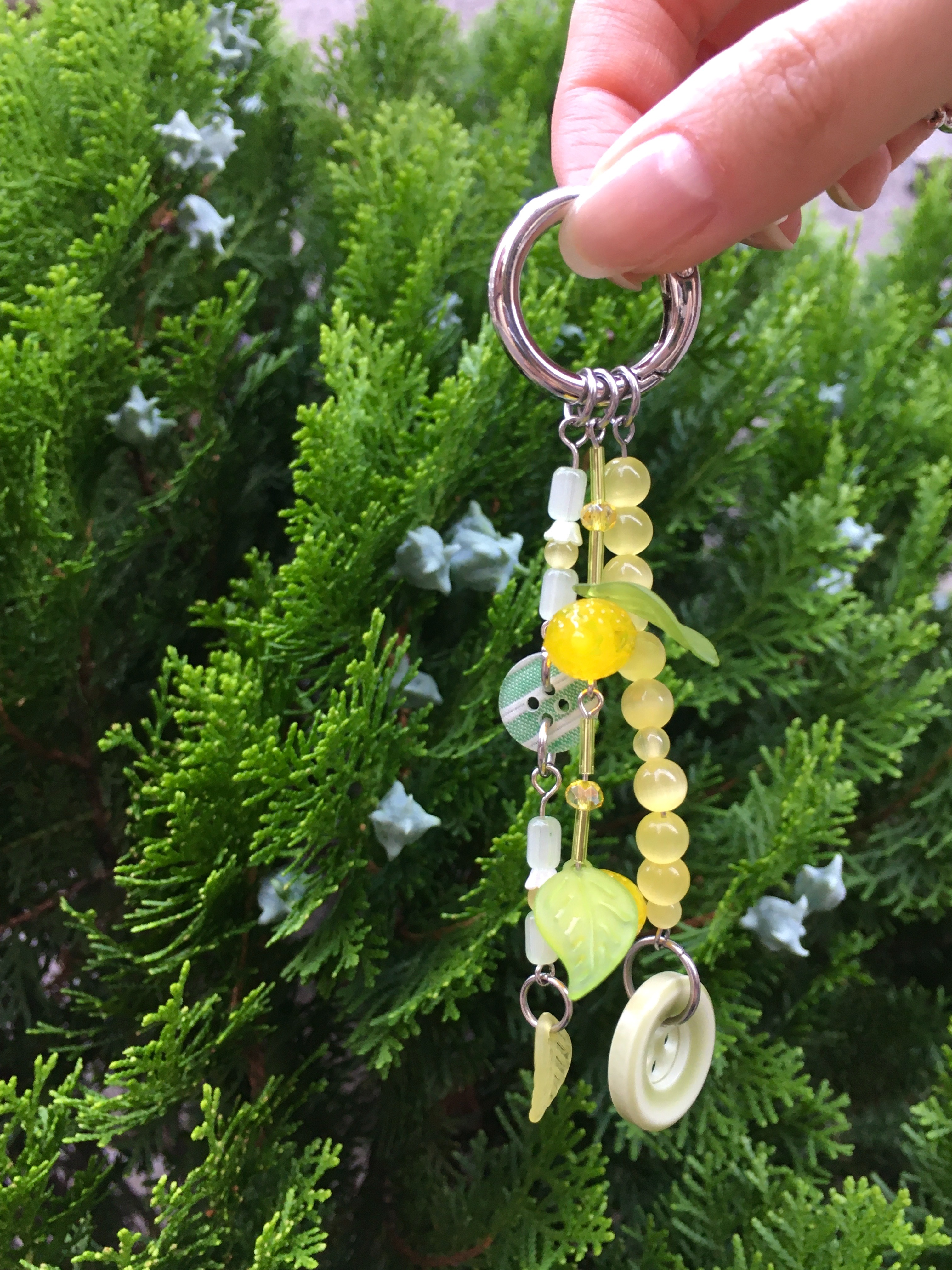 Lemon green tea keyring