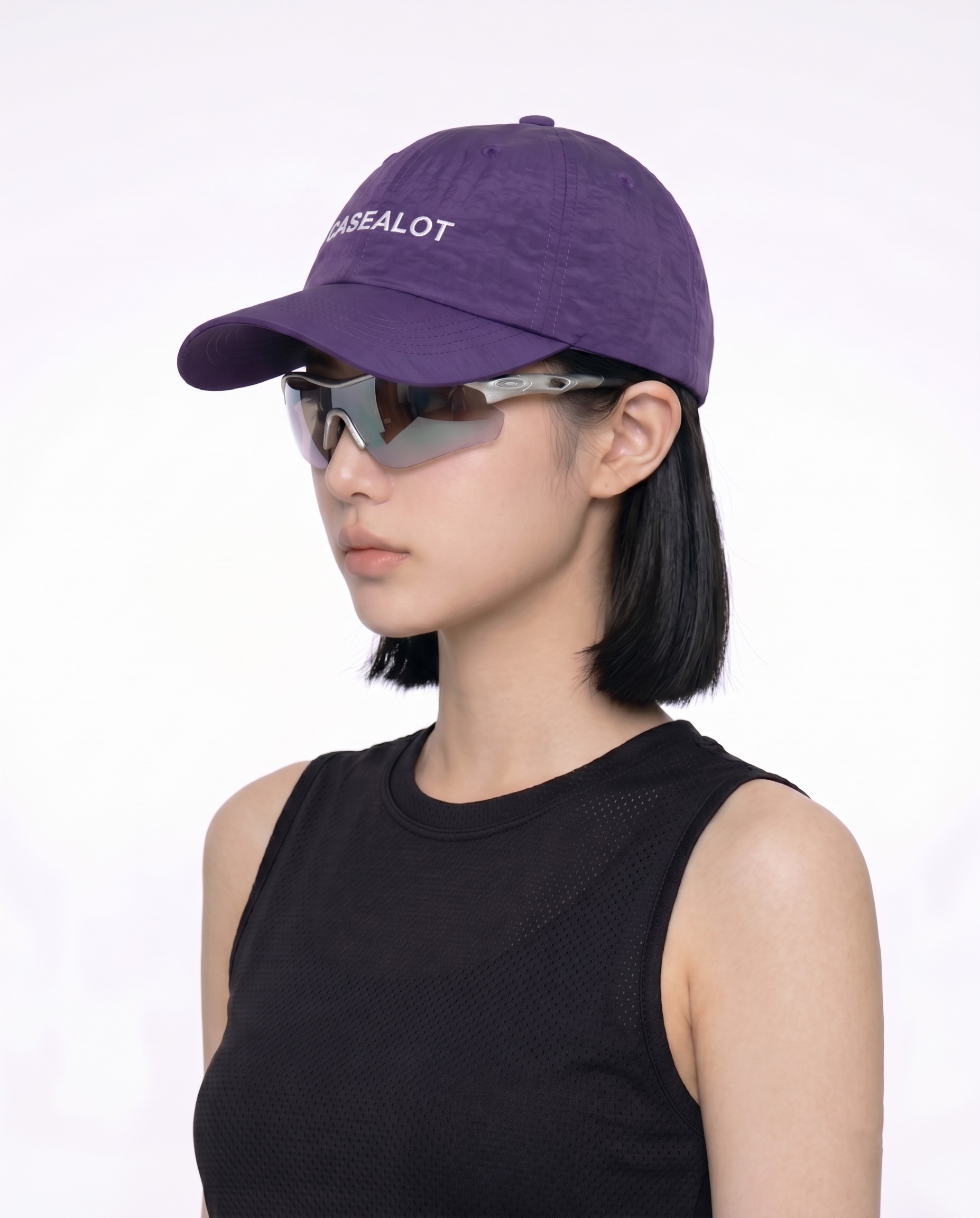 Nylone running cap - Plum purple
