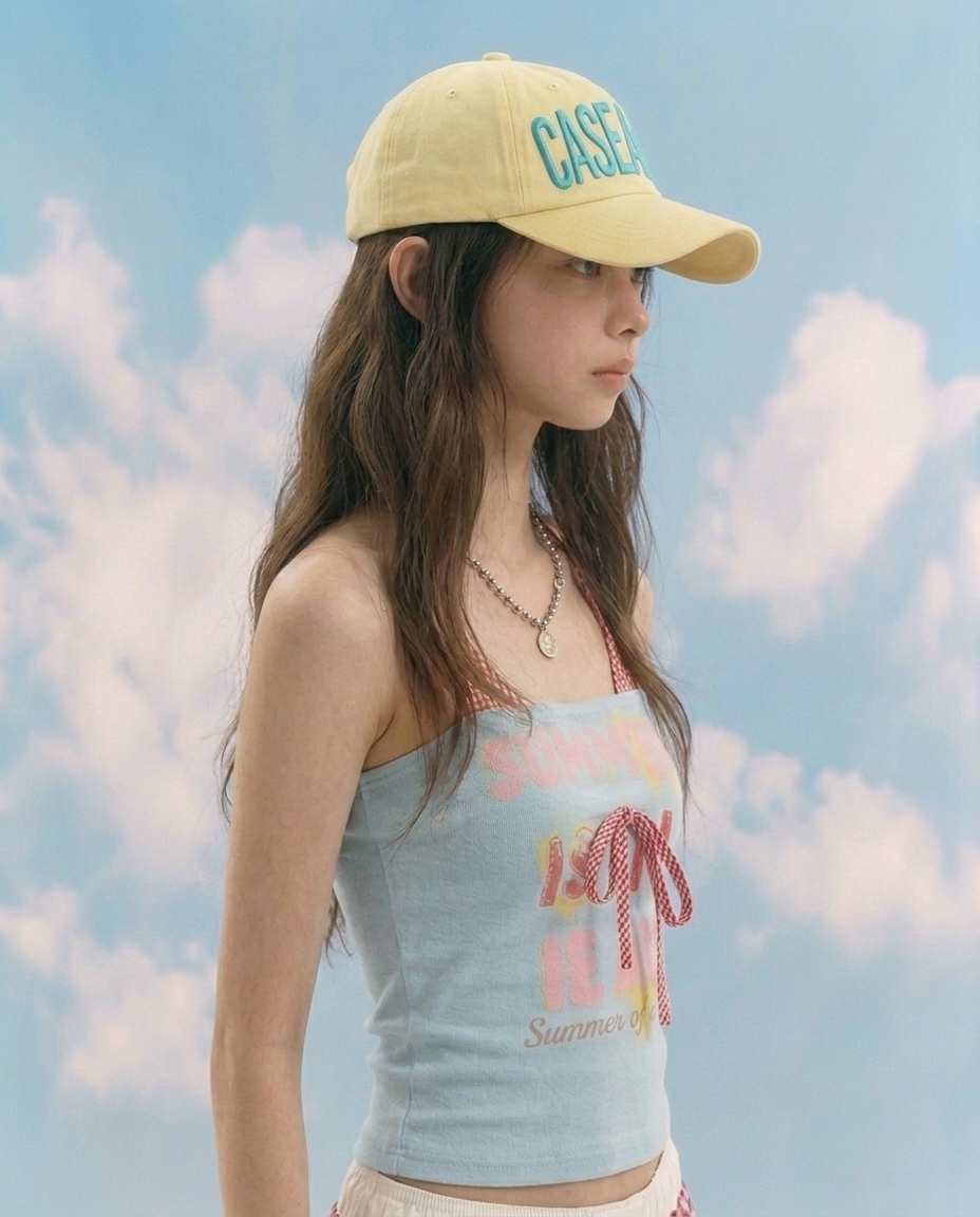 Big logo ball cap - Light yellow