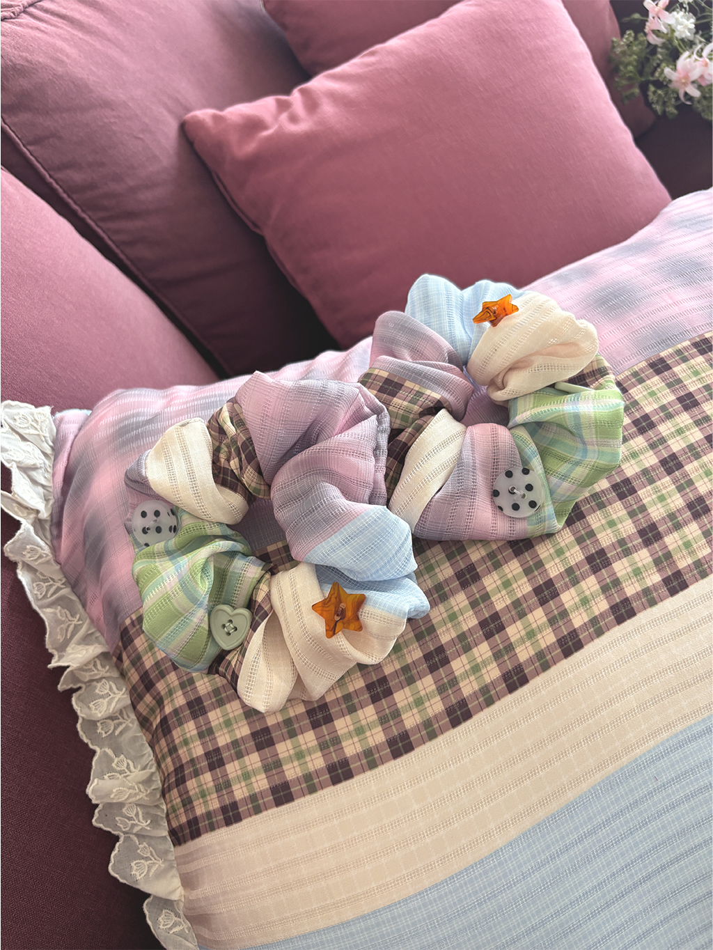 여름방학 scrunchie (one color)