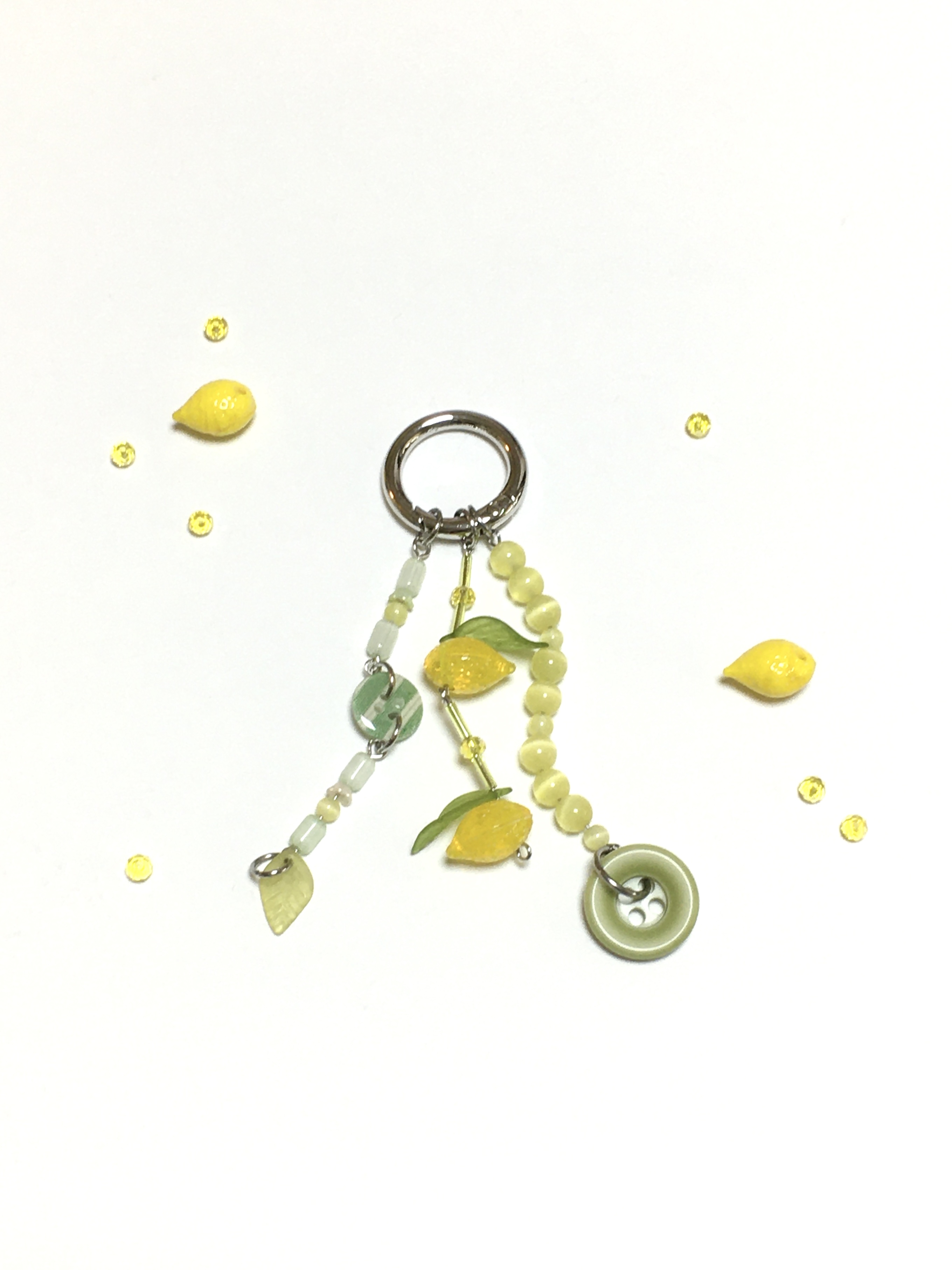 Lemon green tea keyring