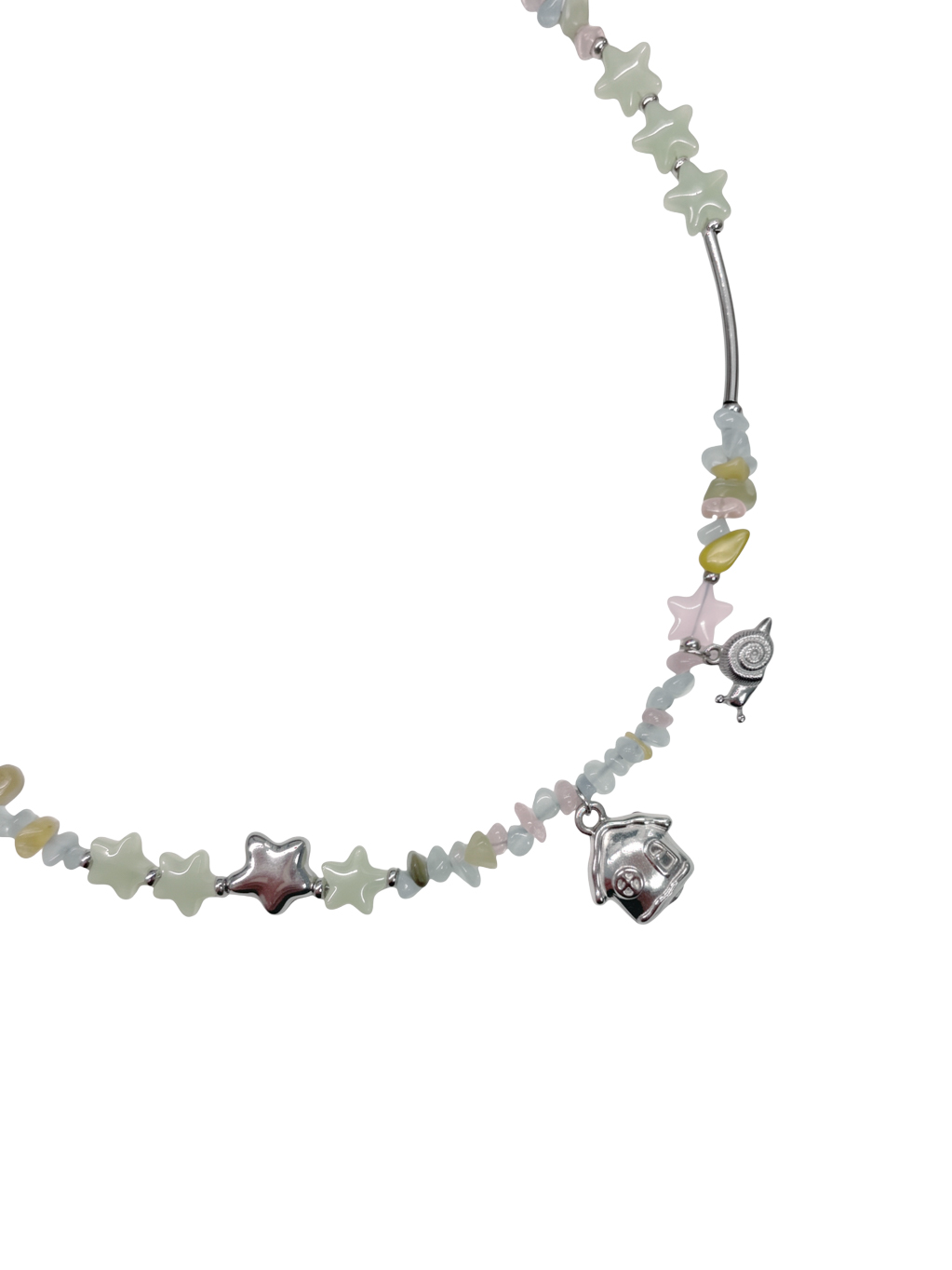 달팽이는 집에 가고싶어 gemstone necklace