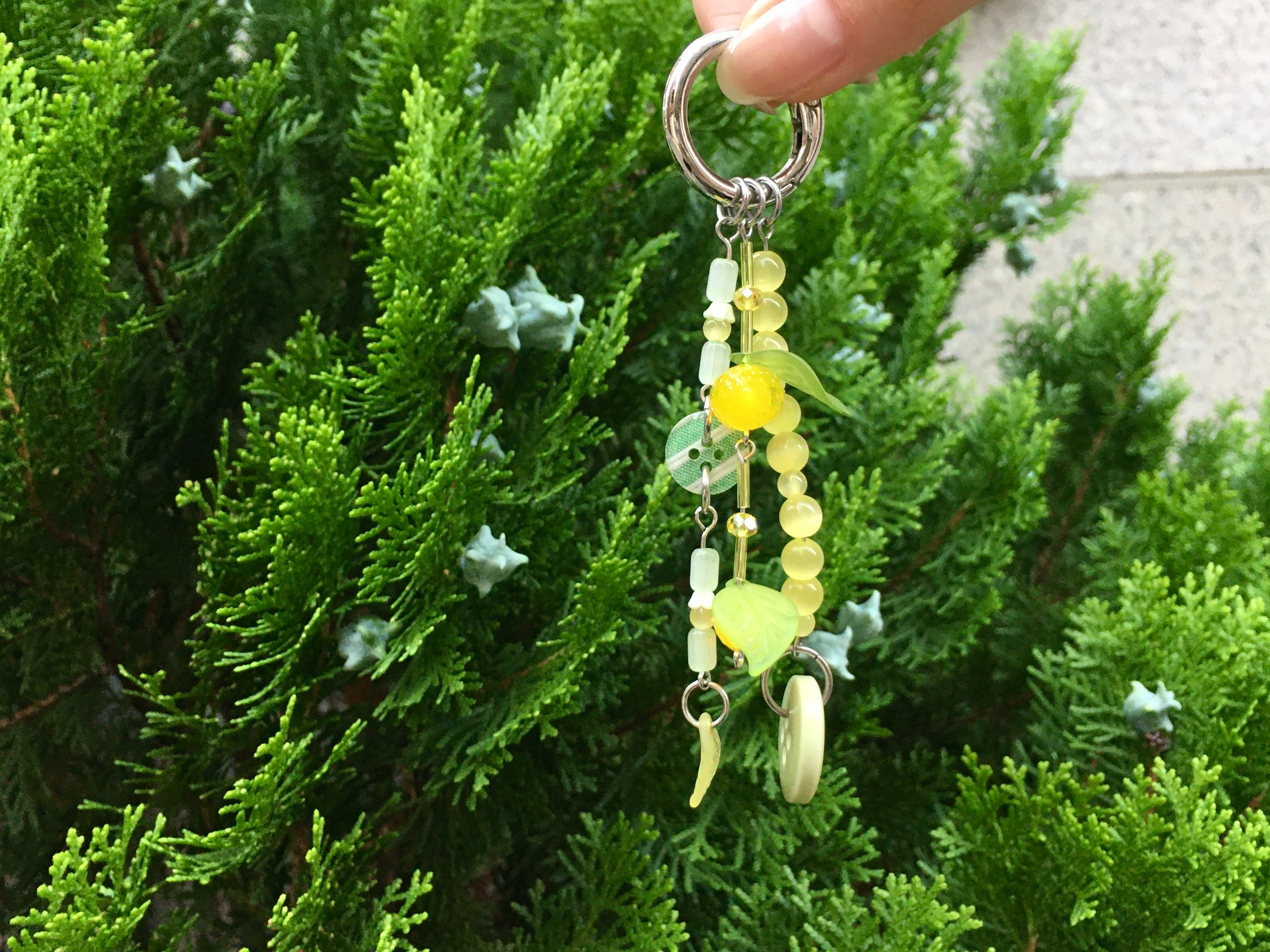 Lemon green tea keyring