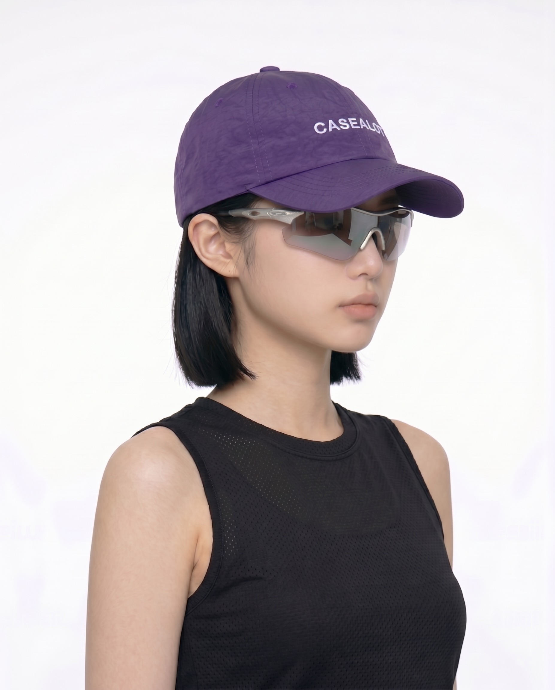 Nylone running cap - Plum purple