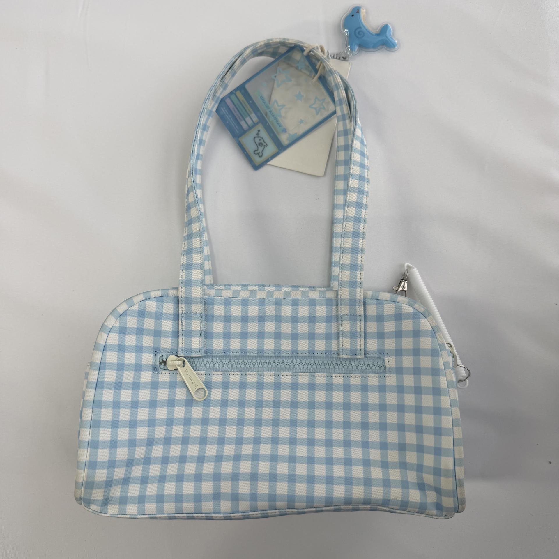 [SAMPLE SALE] 오션 아일랜드 토트백 / 체크 스카이