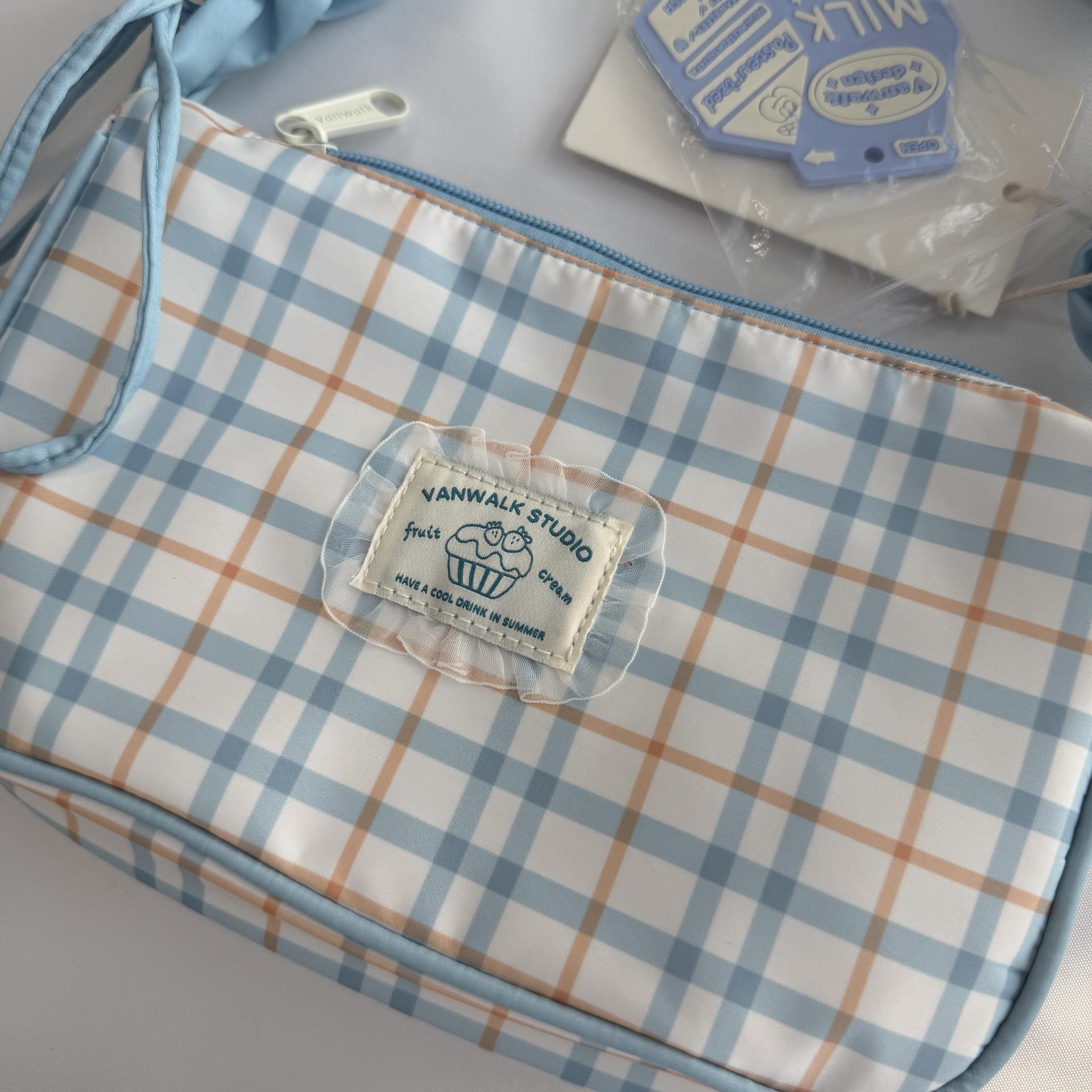 [SAMPLE SALE] 샤인 토트백 / 체크 블루
