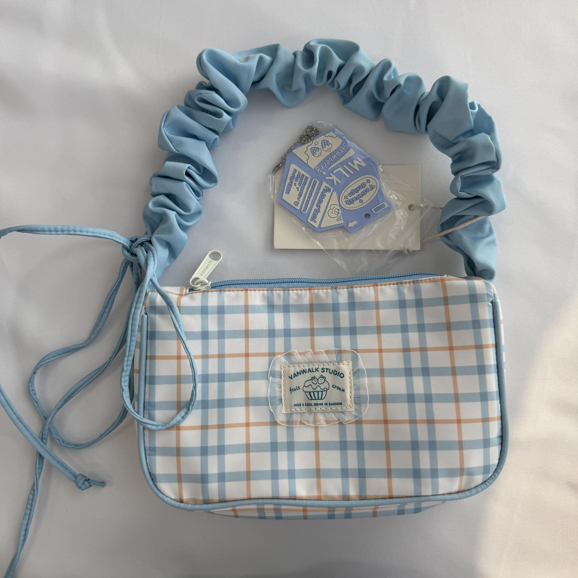 [SAMPLE SALE] 샤인 토트백 / 체크 블루
