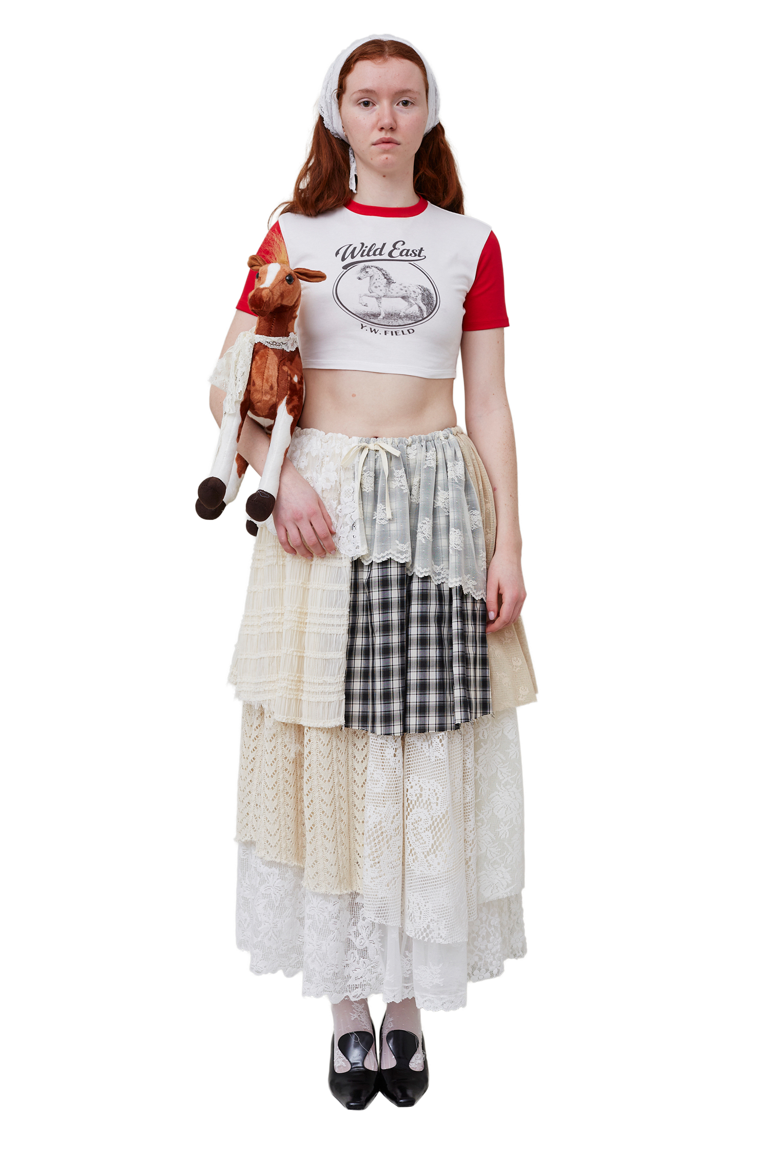 Patchwork Layered Maxi Skirt