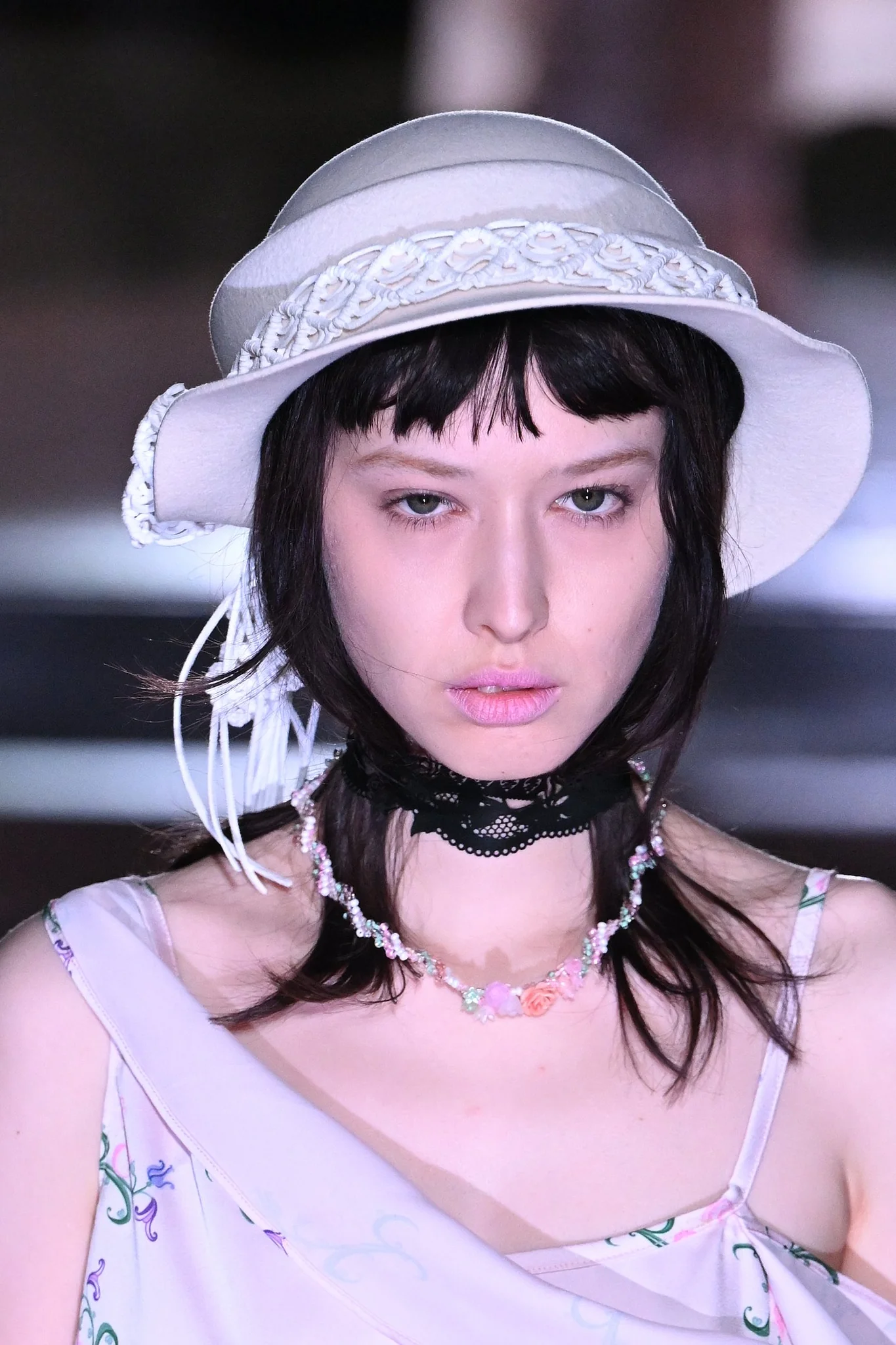 Ivory Wool Macramé Cloche