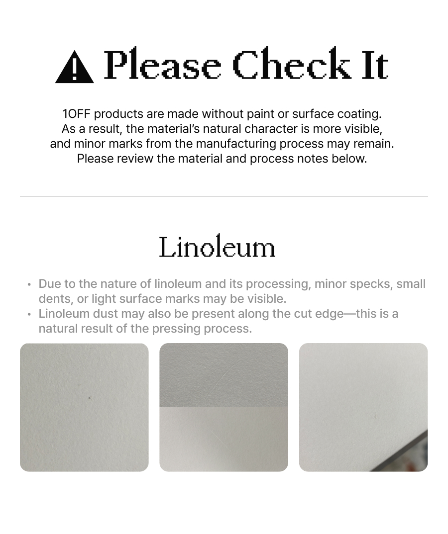 Linoleum Desk Mat - Warm Grey