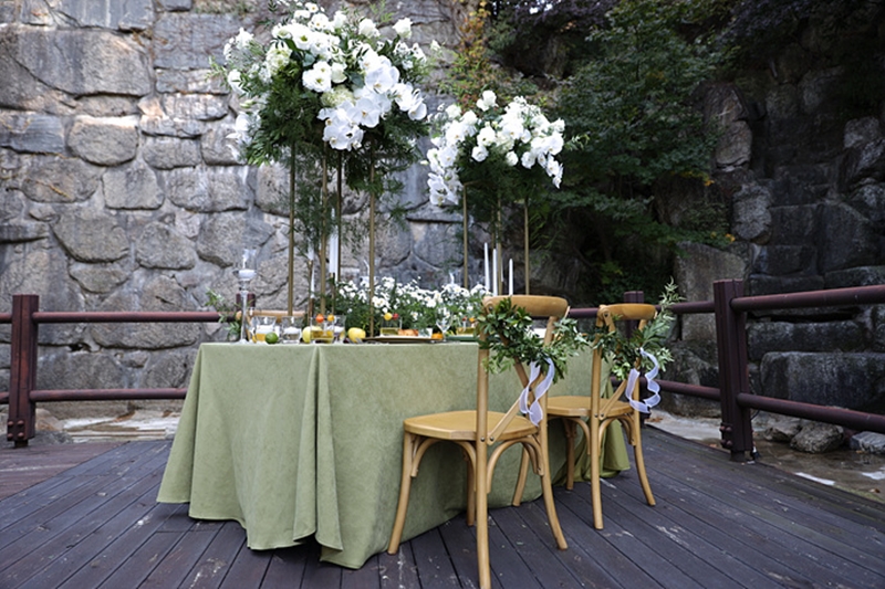 크레스트72 웨딩홀 가든홀  연출 사