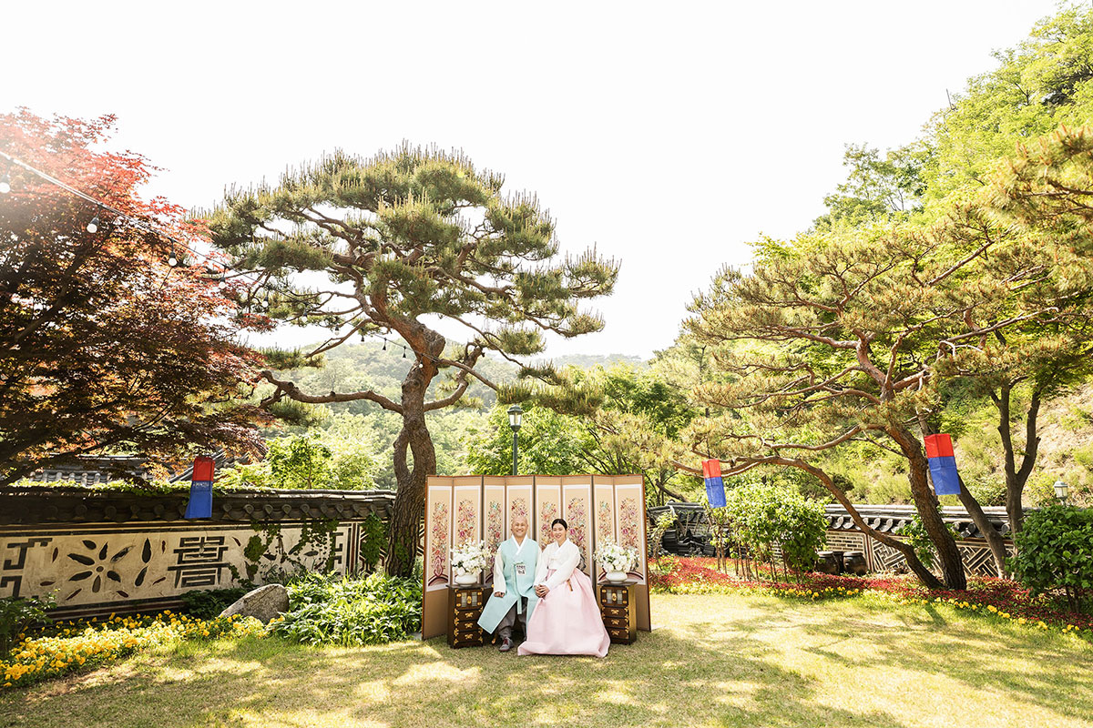 삼청각 일화당 전통혼례 혼주 사진