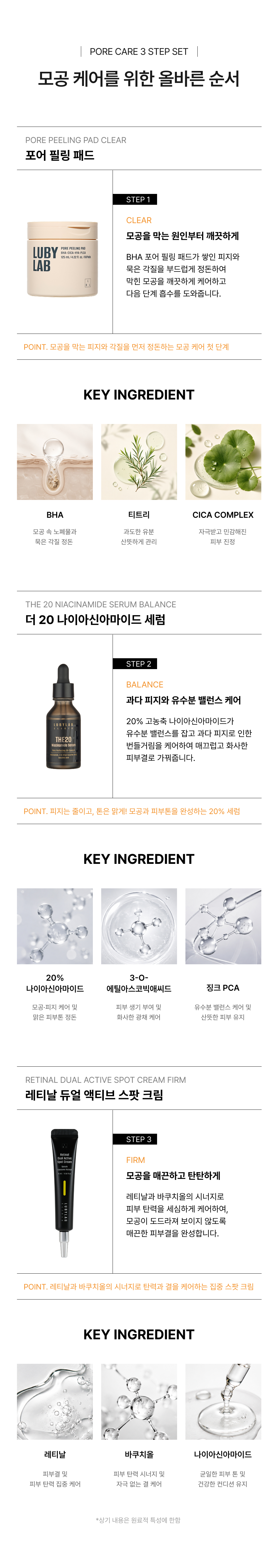 루비랩 모공 리셋 3STEP 홈케어 SET