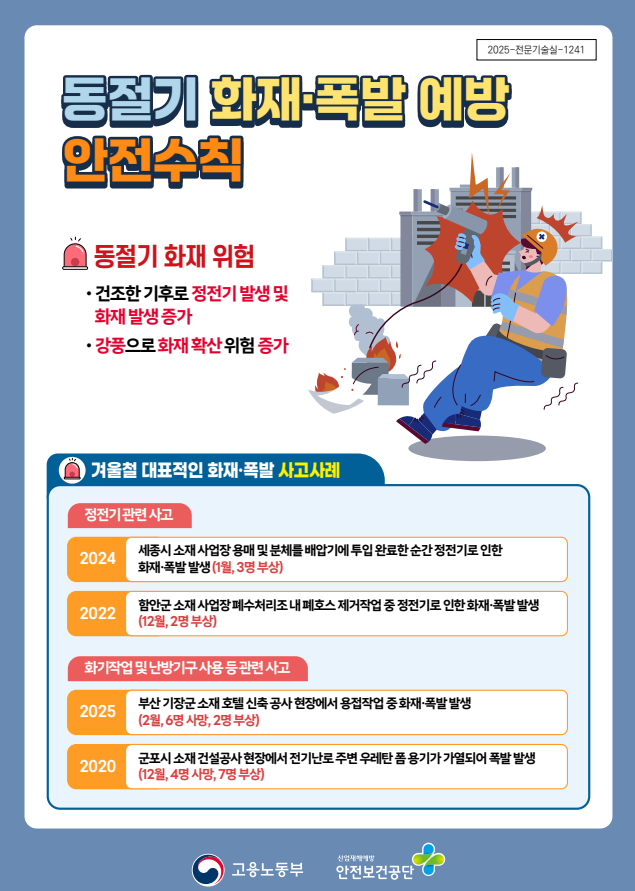 겨울철 정전기 화재폭발 예방 OPS : 모두안전보건연구소