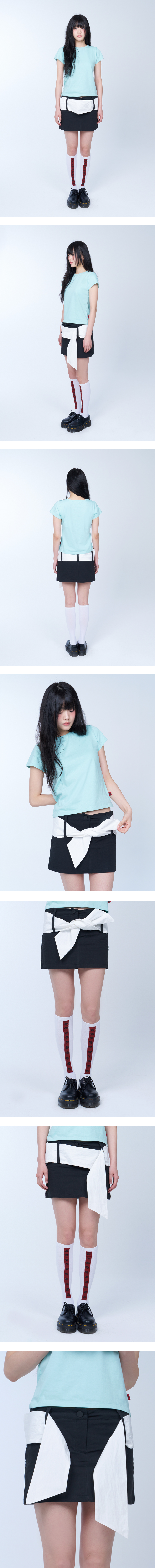 STRAPLINE MINI SKIRT - BLACK