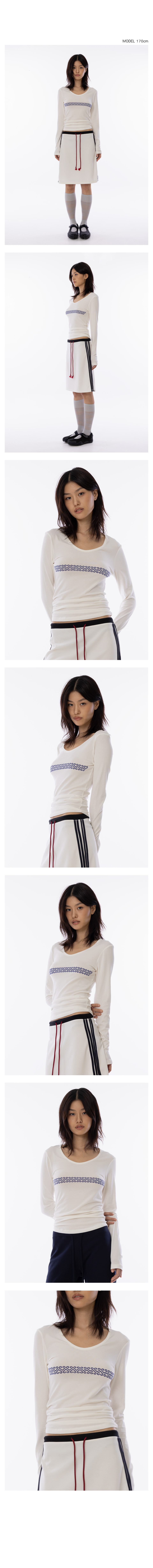 Lomantic Line Longsleeve Tee - Ivory