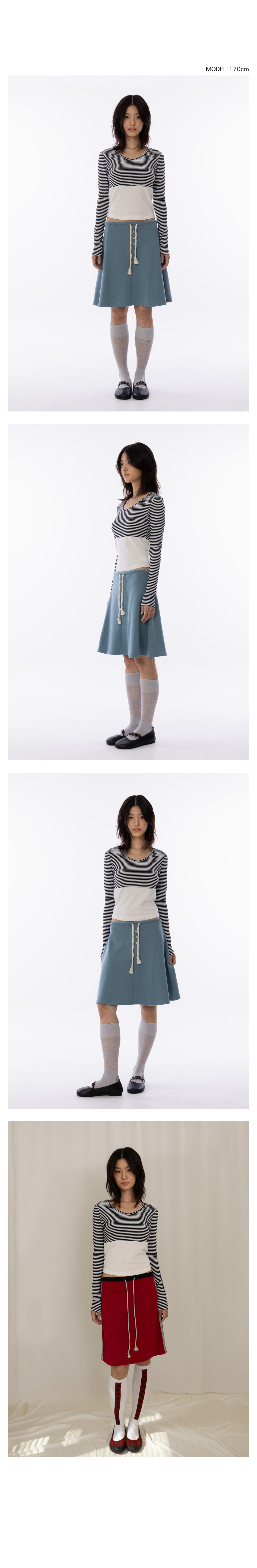 Uneck Colorblock Longsleeve Tee - Stripe