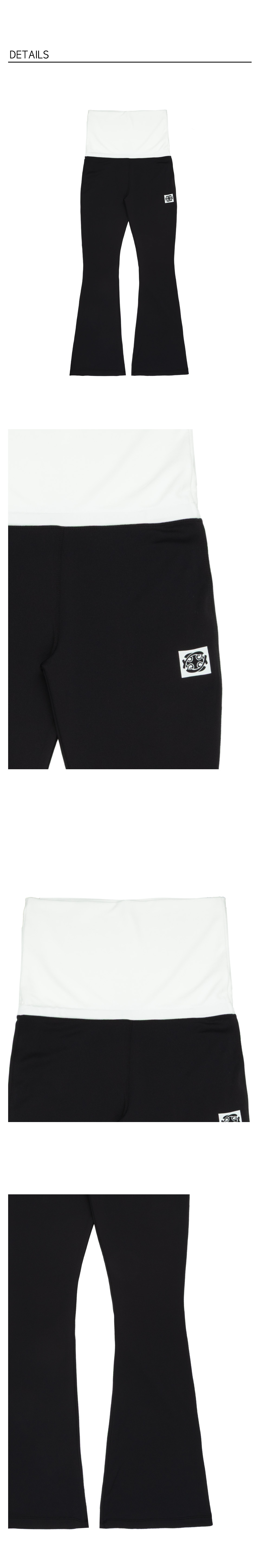 Symbol Printing Folding Pants - Black