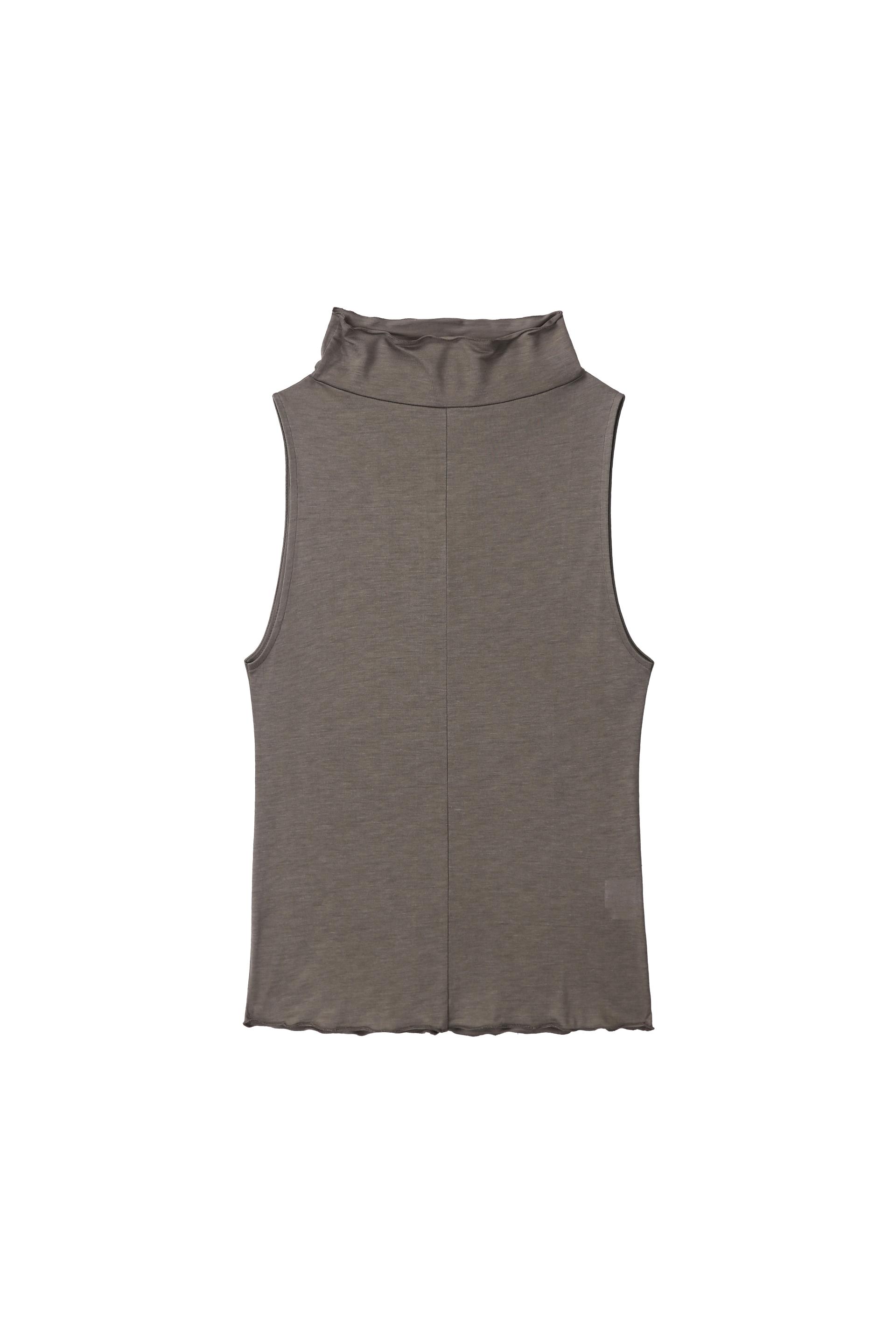 Drape Neck Sleeveless - brown