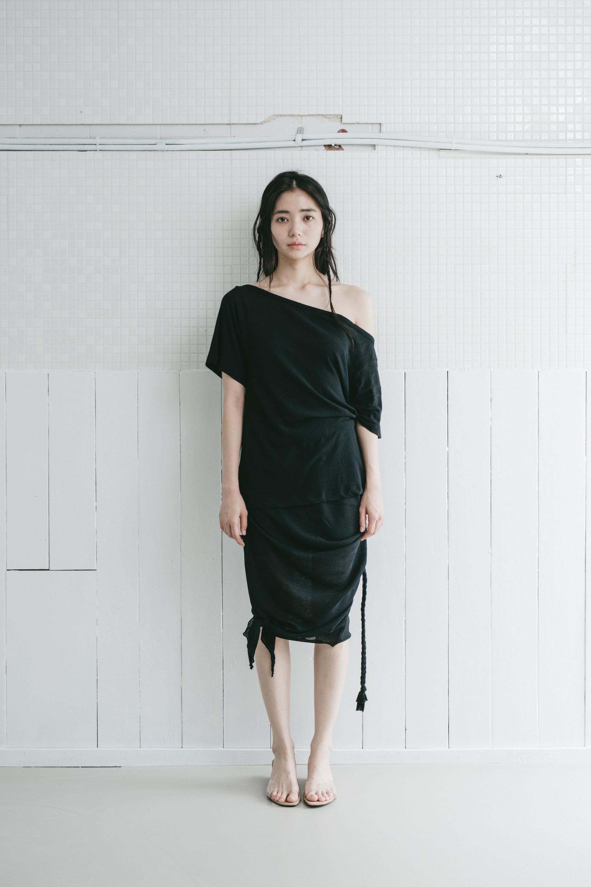 Braided Rope T-shirt - black
