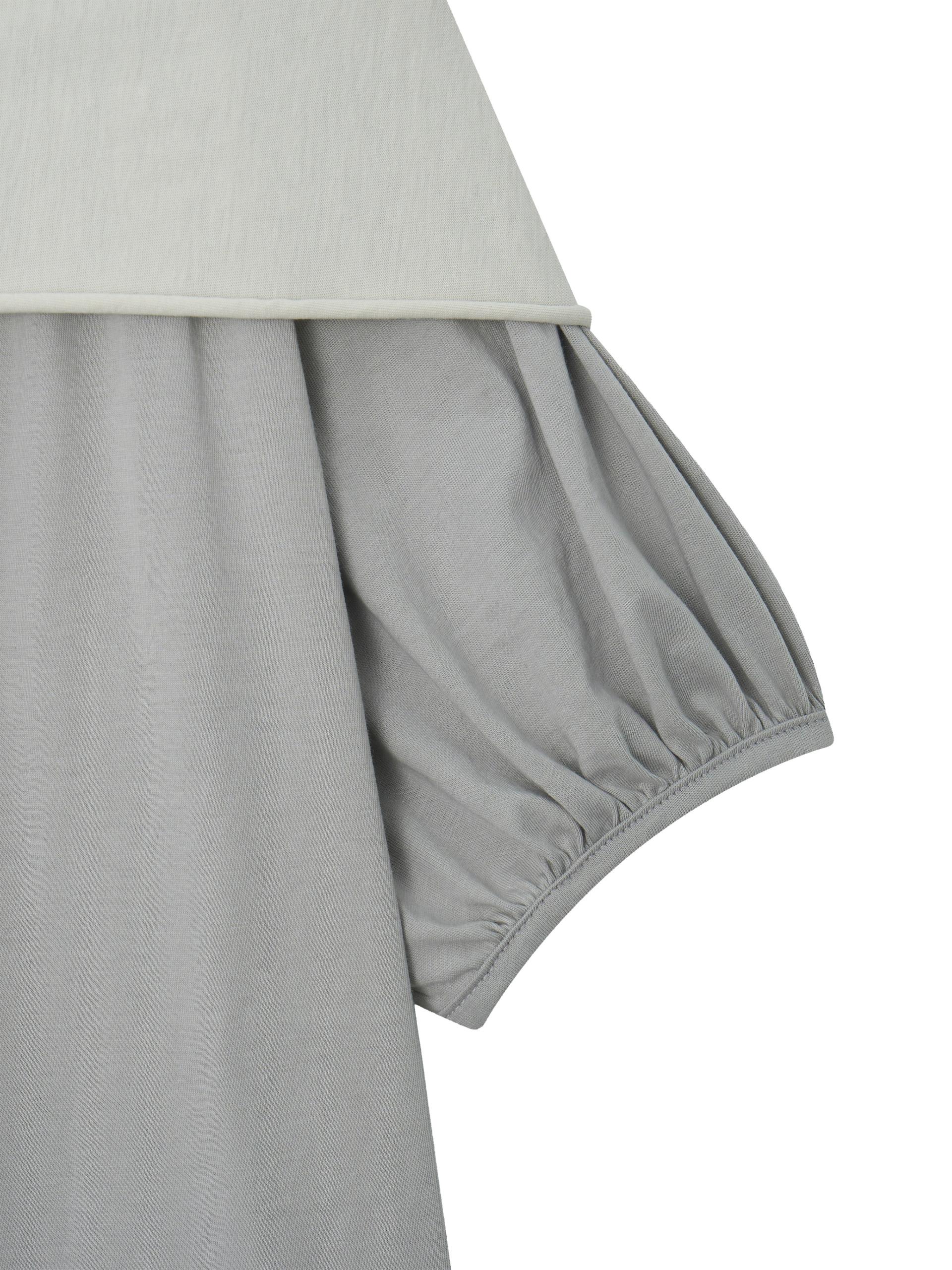 Back Ribbon Top - light grey