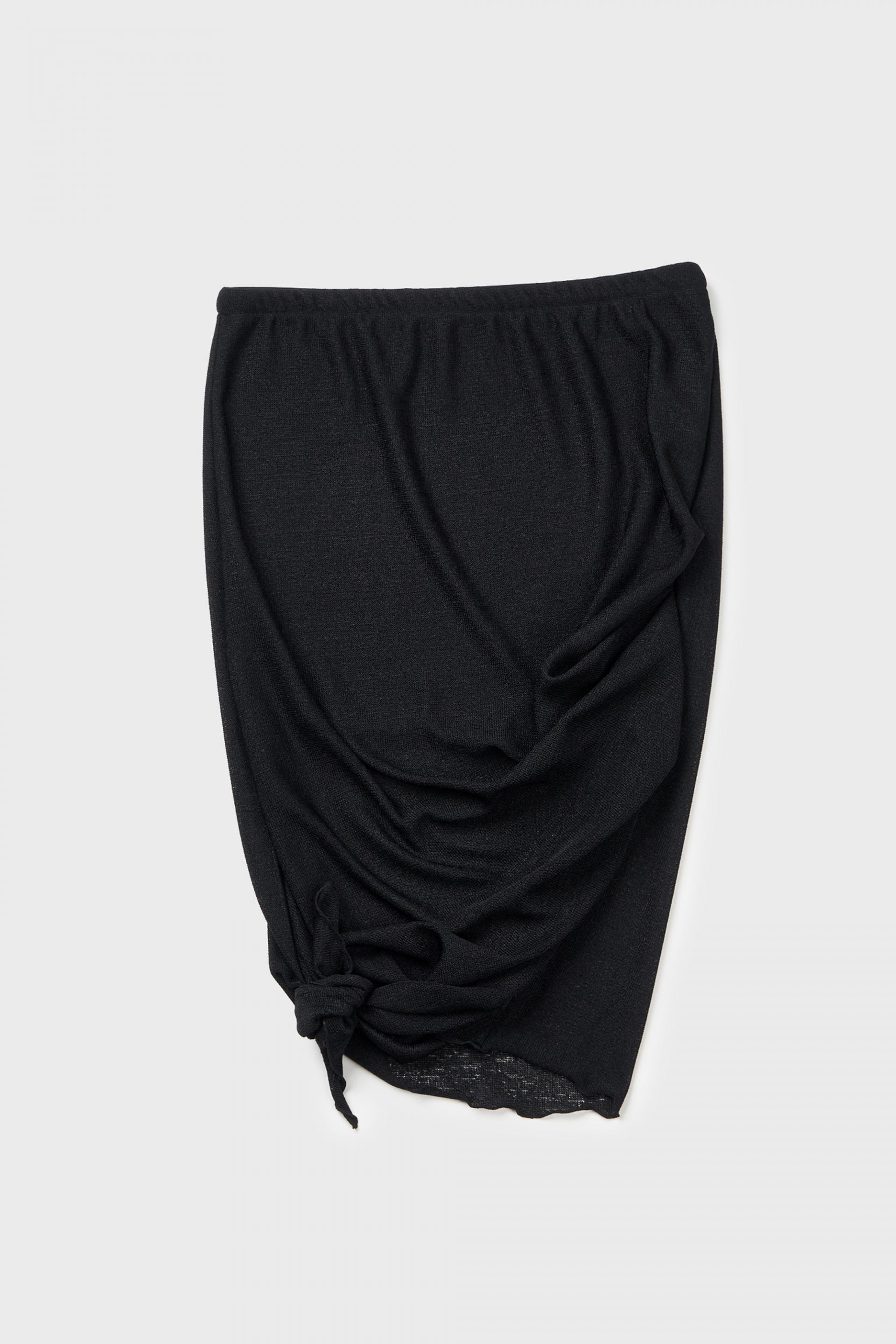 Knotted Shirring Skirt