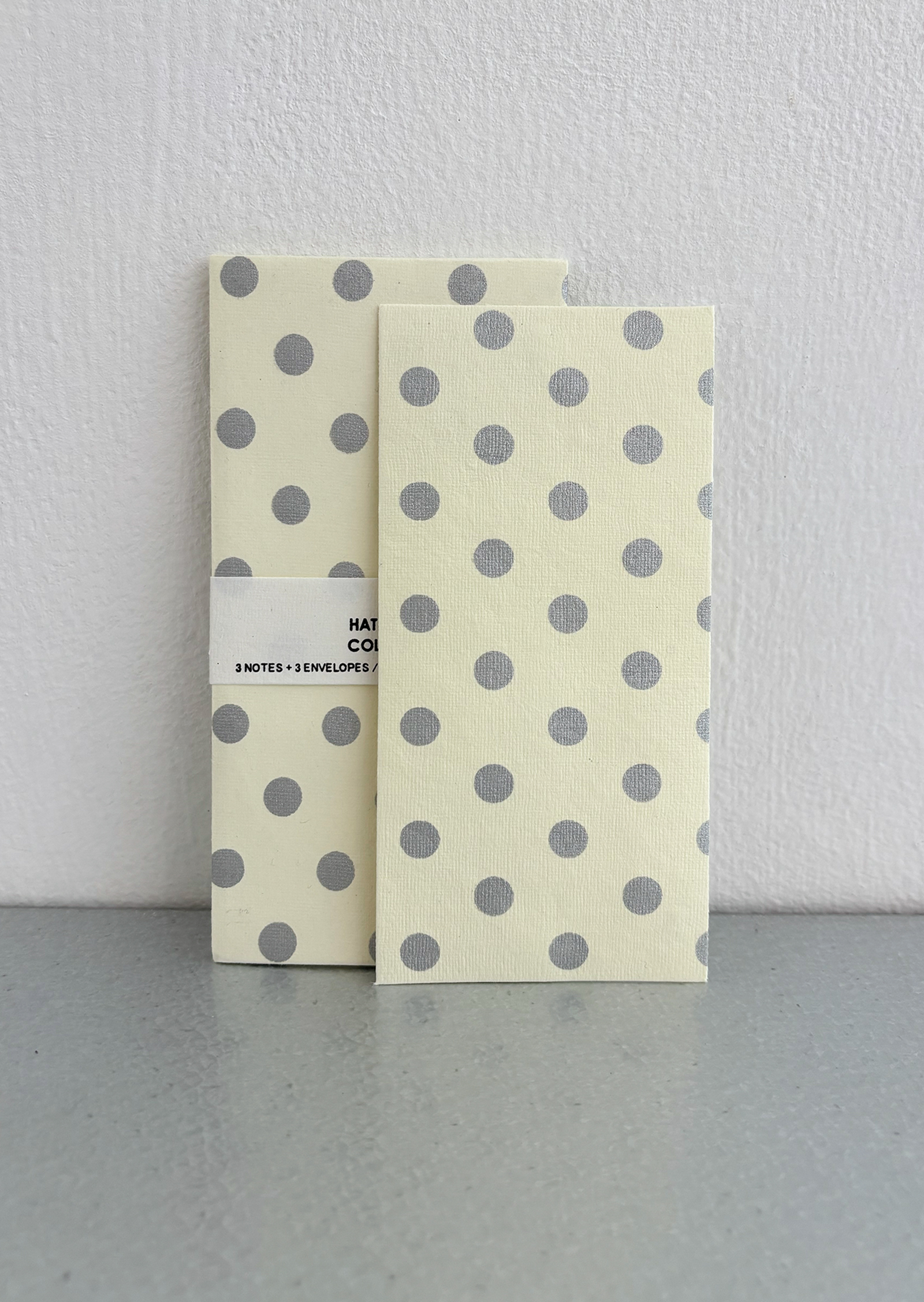 3pack Card and Envelope - silver dot