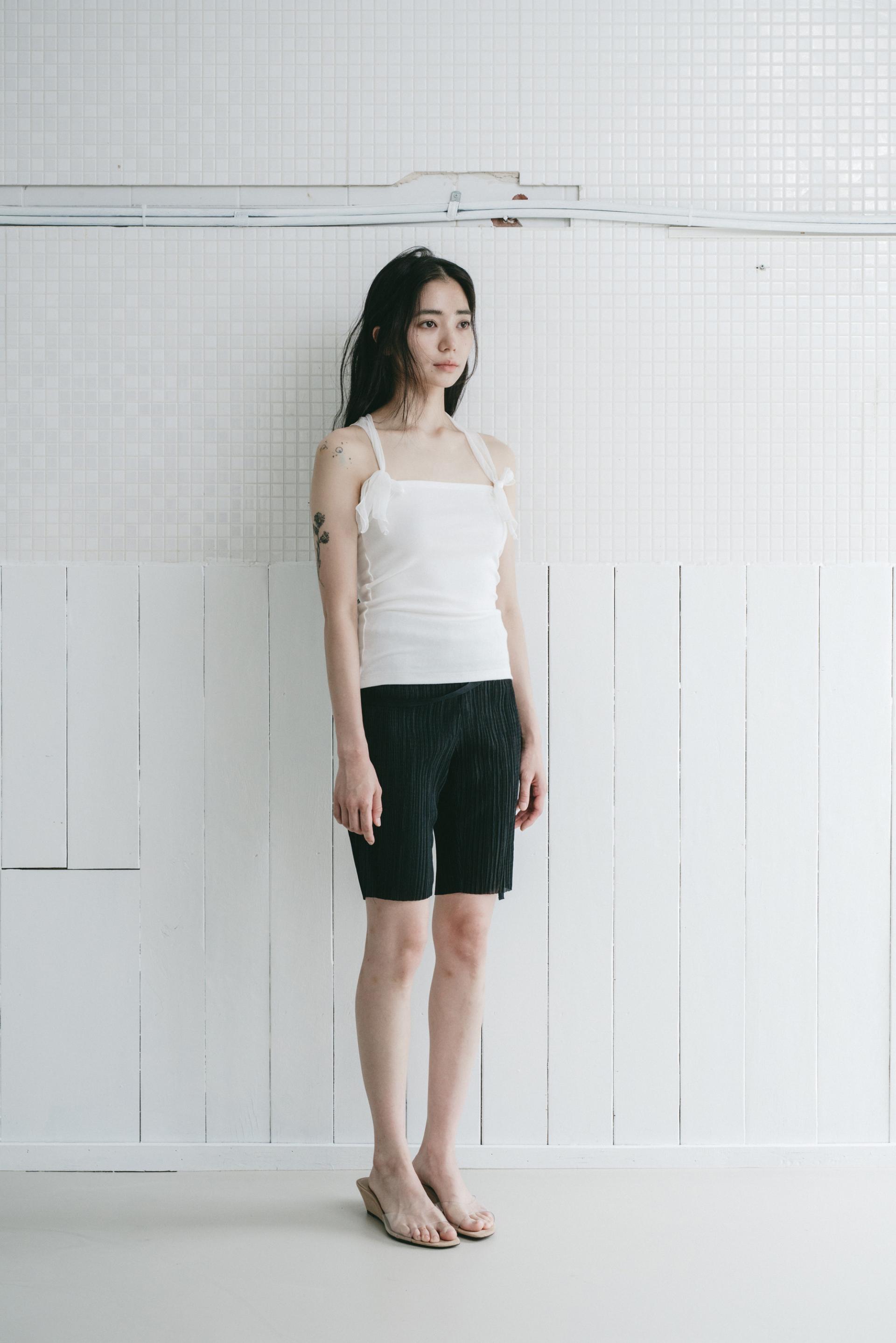 Silky Strap Top - white