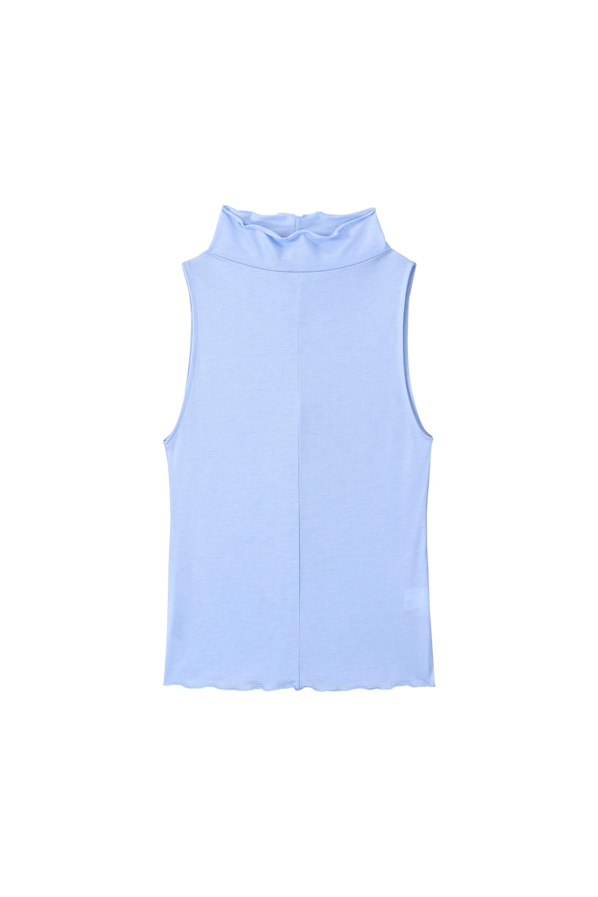 Drape Neck Sleeveless - blue
