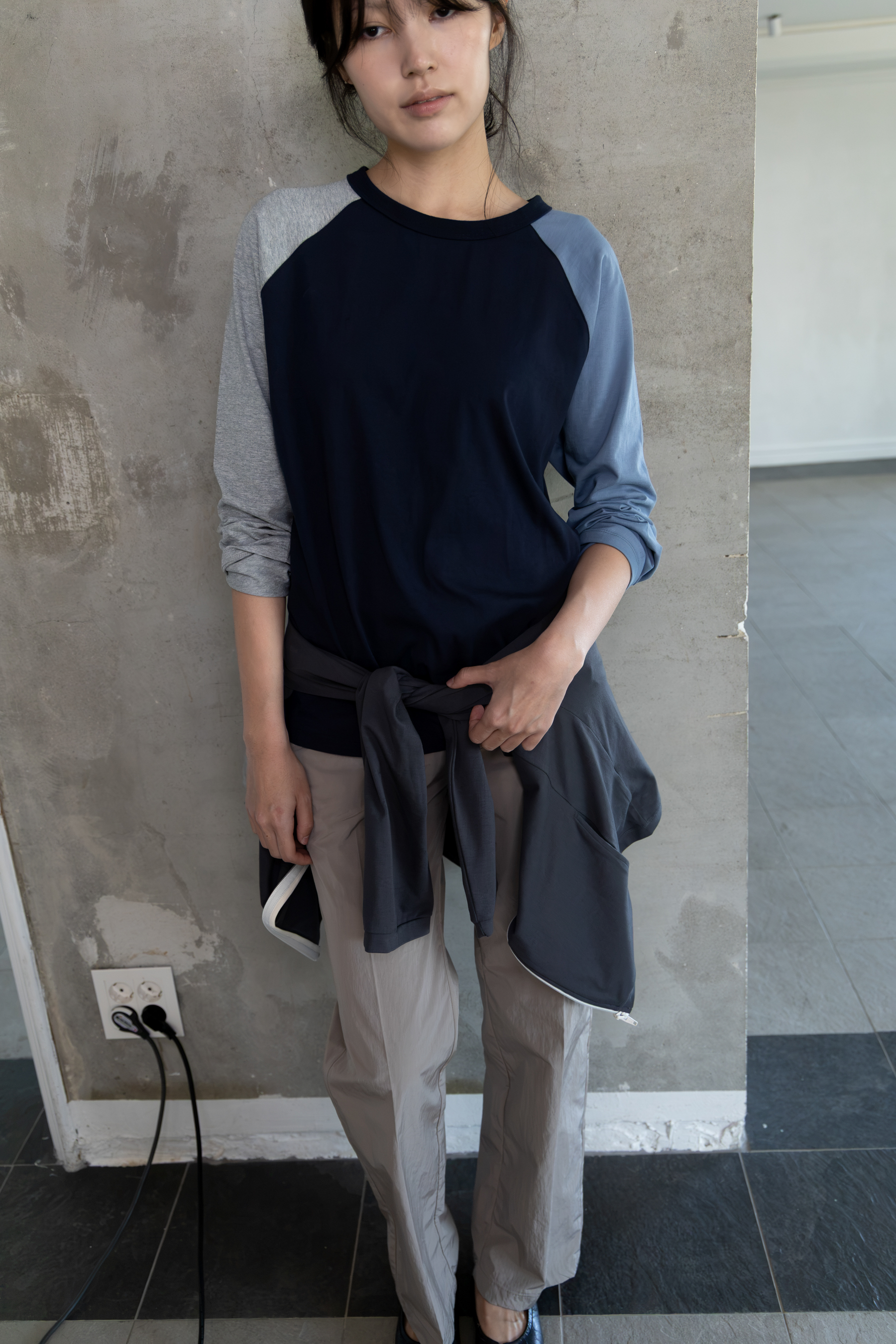 Color Block Raglan - blue/gray / 10월 5일 출고