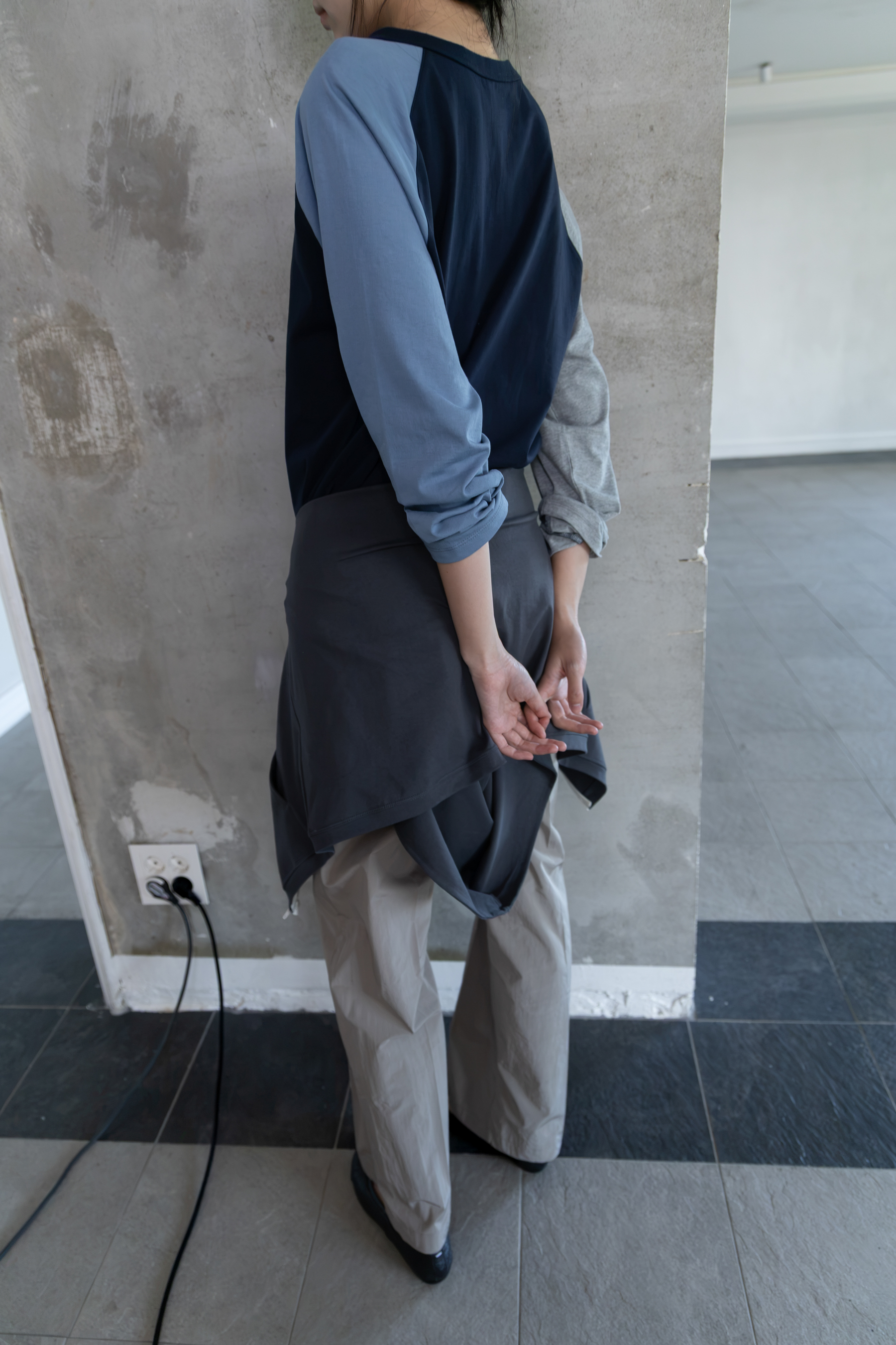Color Block Raglan - blue/gray / 10월 5일 출고