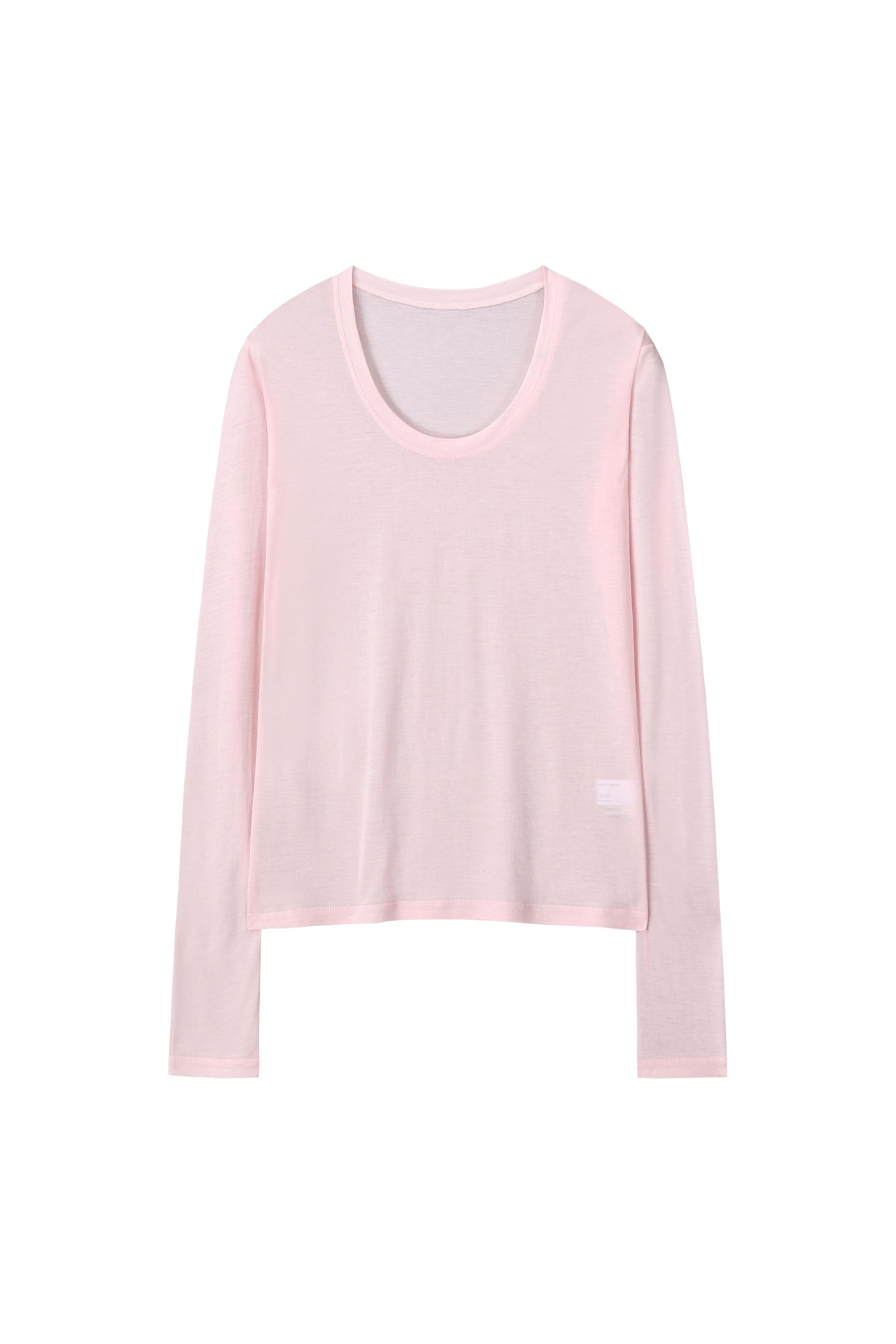 Scoop Neck Tee - pink