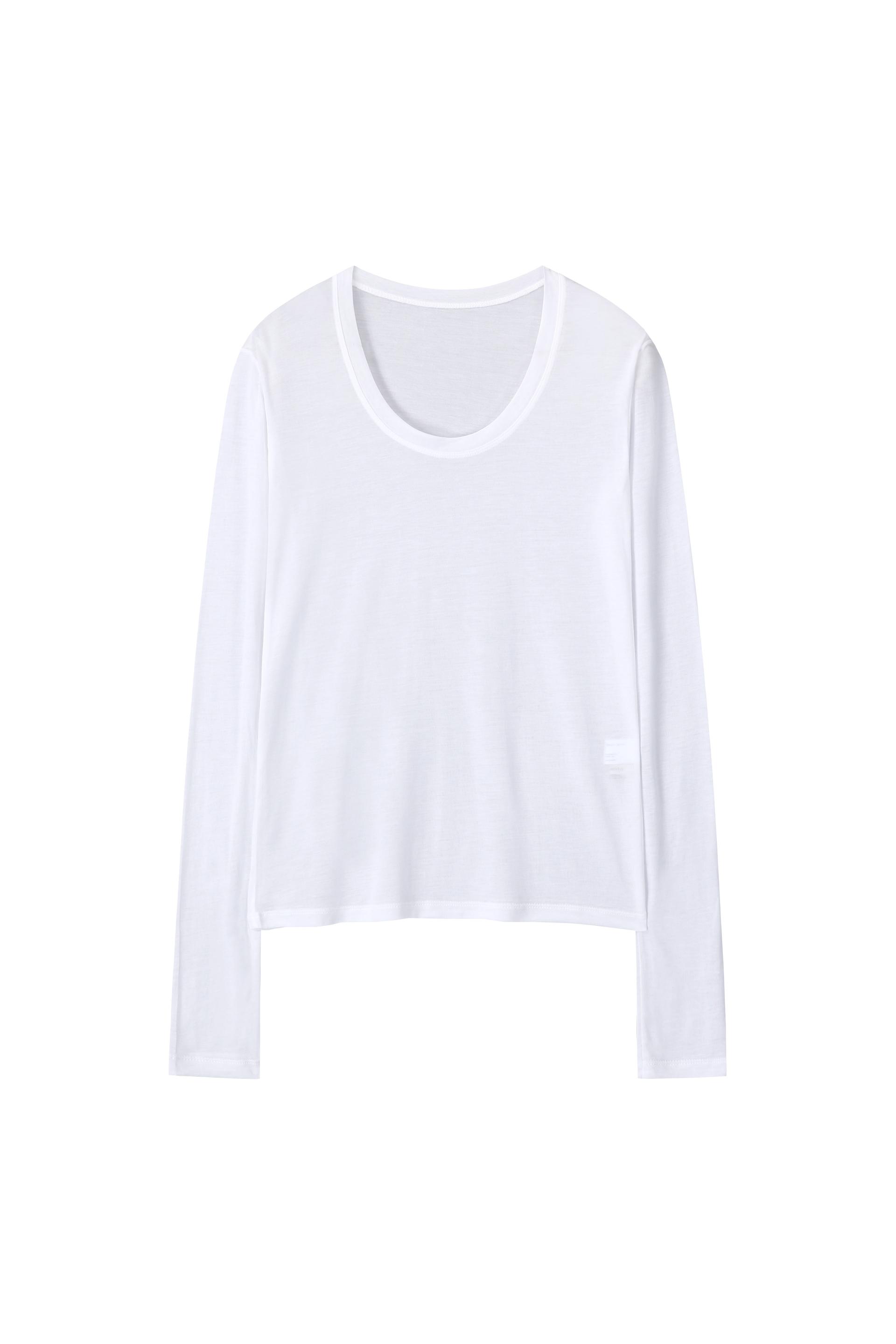 Scoop Neck Tee - white