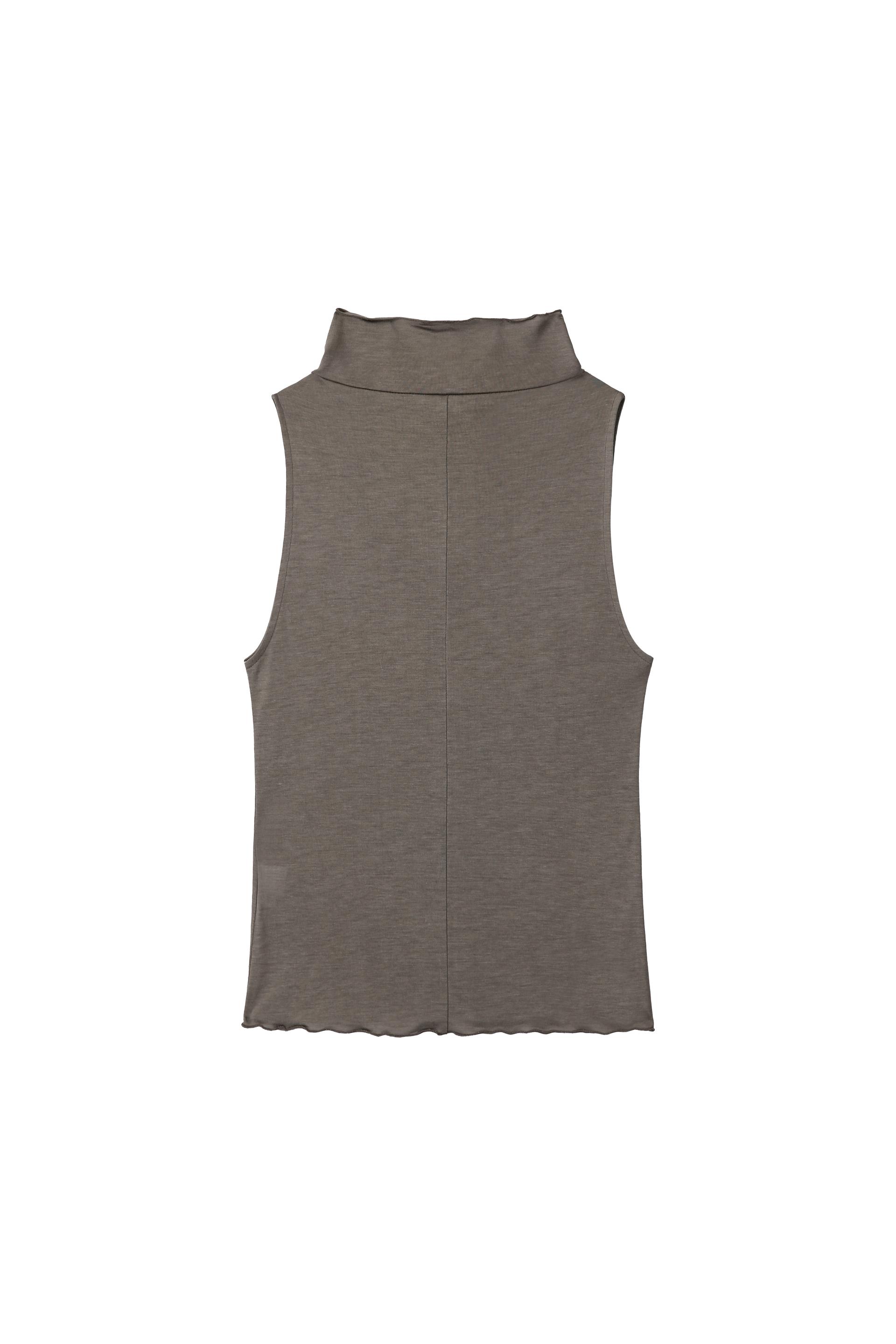 Drape Neck Sleeveless - brown