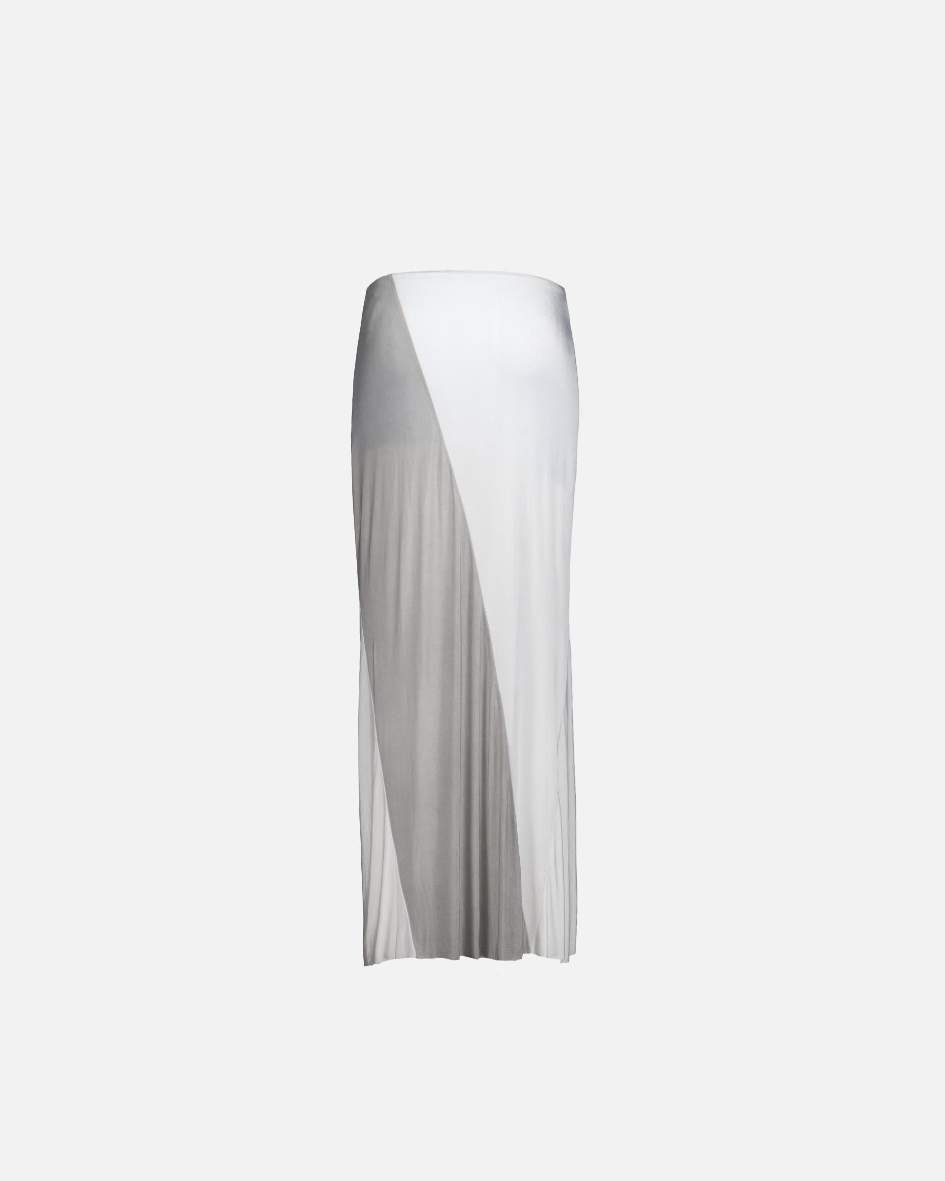 Drop Skirt II - ice grey / white