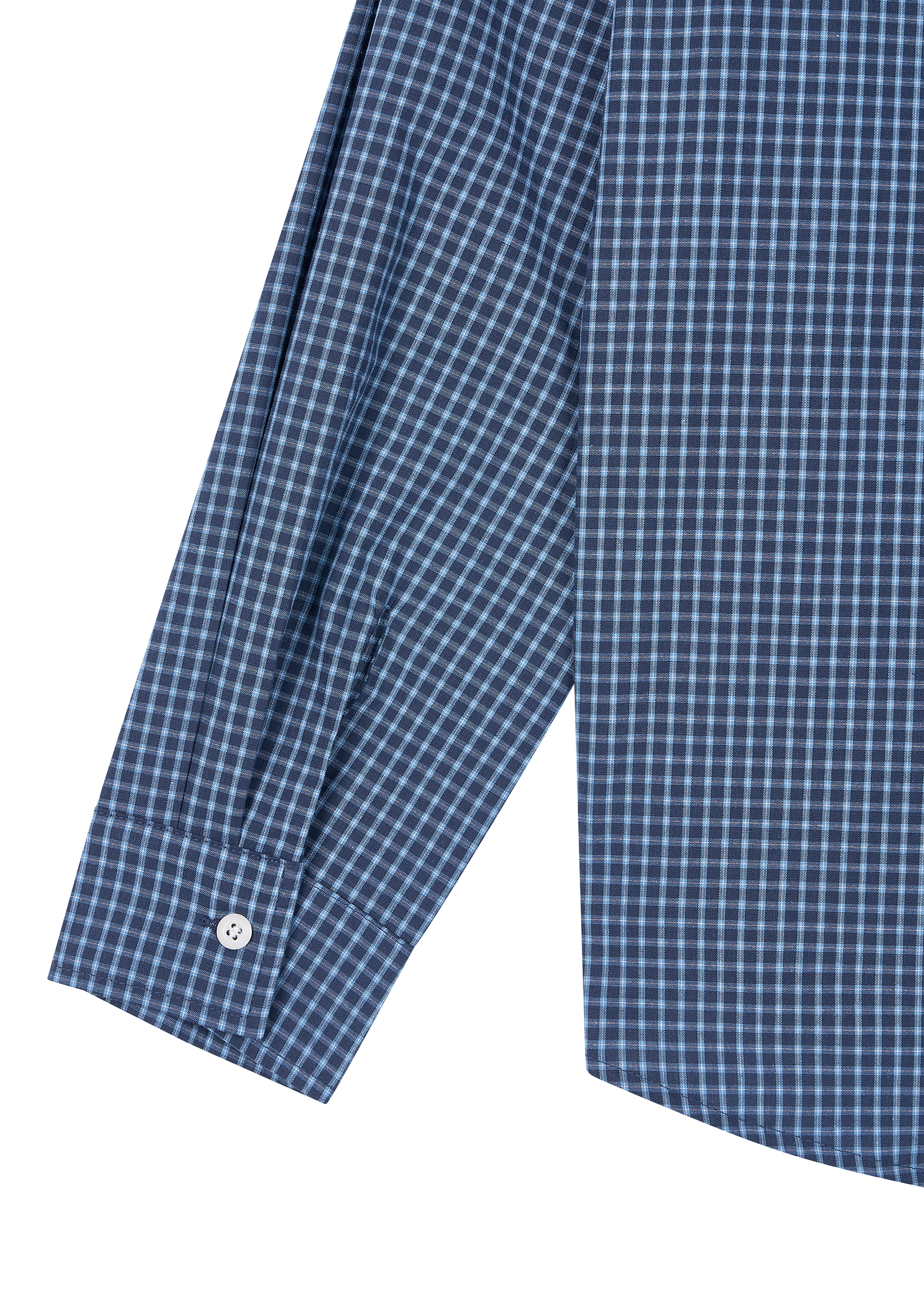 Cotton Check Shirt - blue