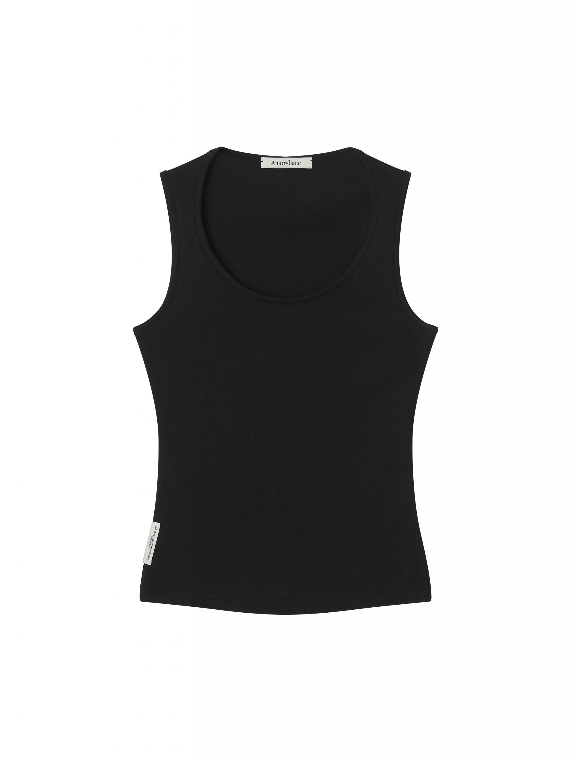 O-neck Sleeveless - black