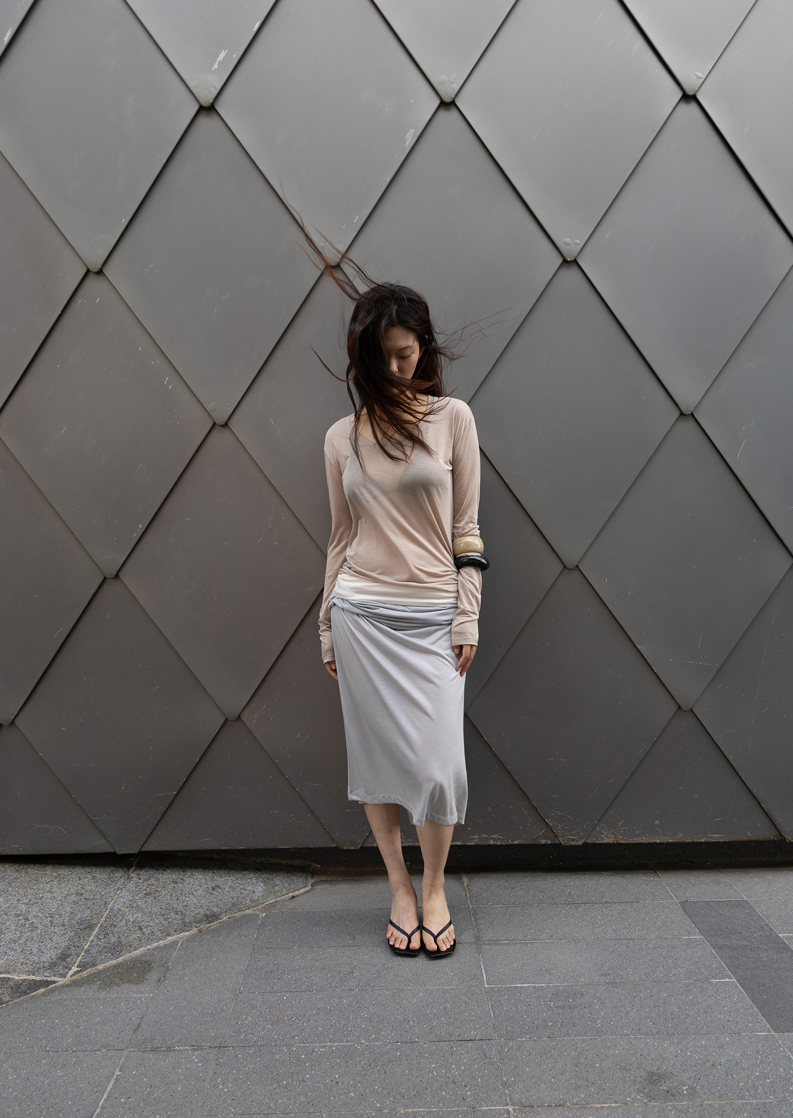 Scoop Neck Tee - oat