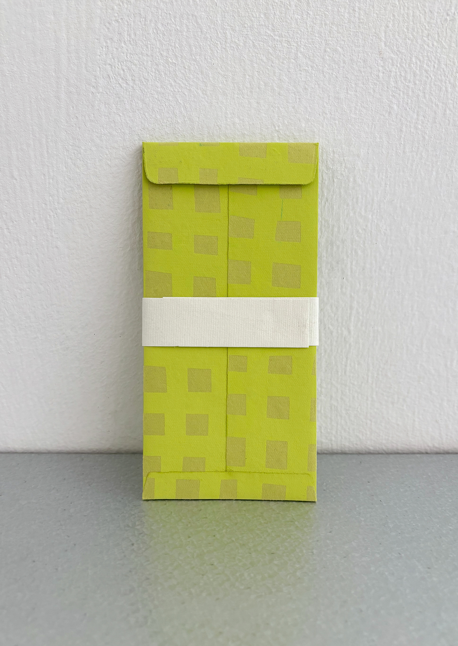 3pack Card and Envelope - lime grid