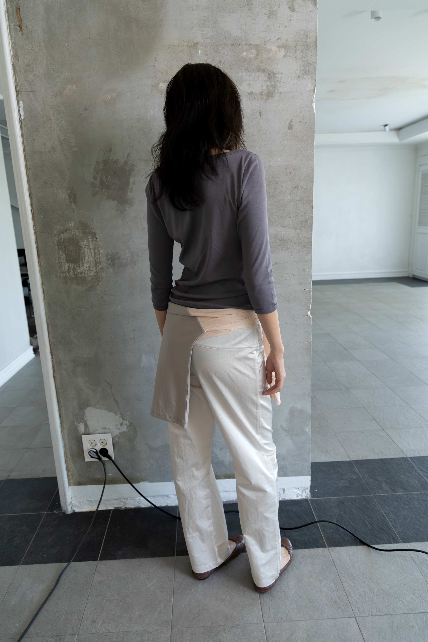 Boatneck 3/4 Sleeve Tee - charcoal / 10월 29일 출고