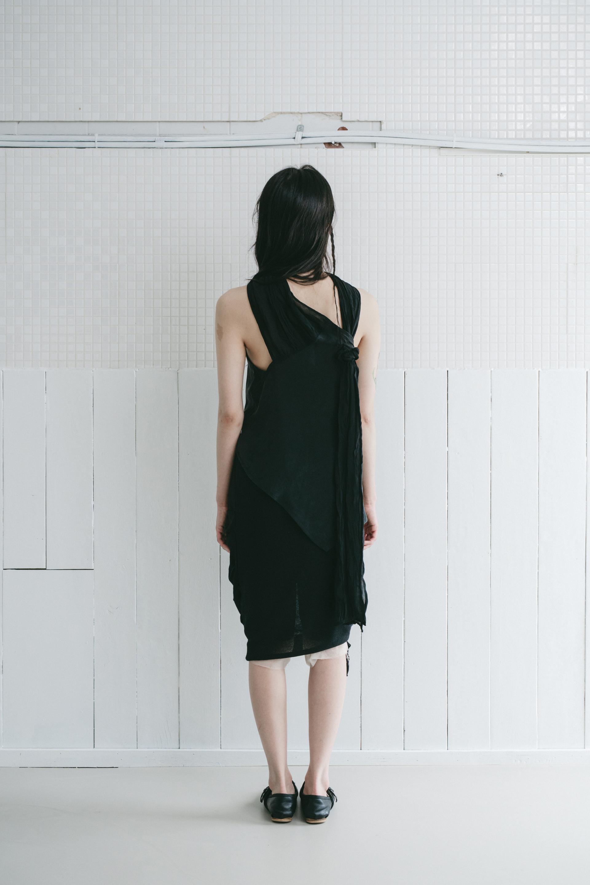 Knotted Shirring Skirt