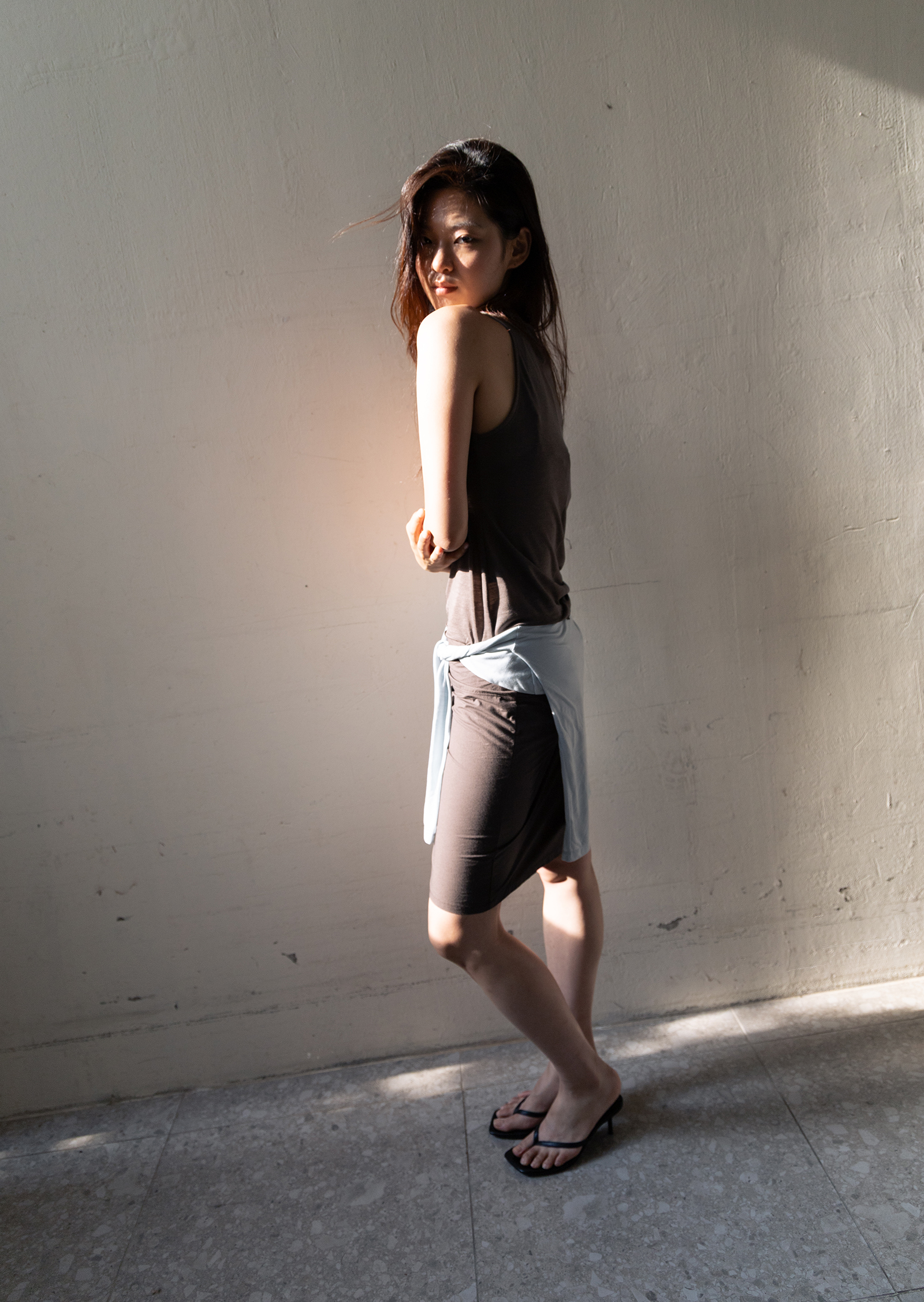 Poplin Skirt - brown