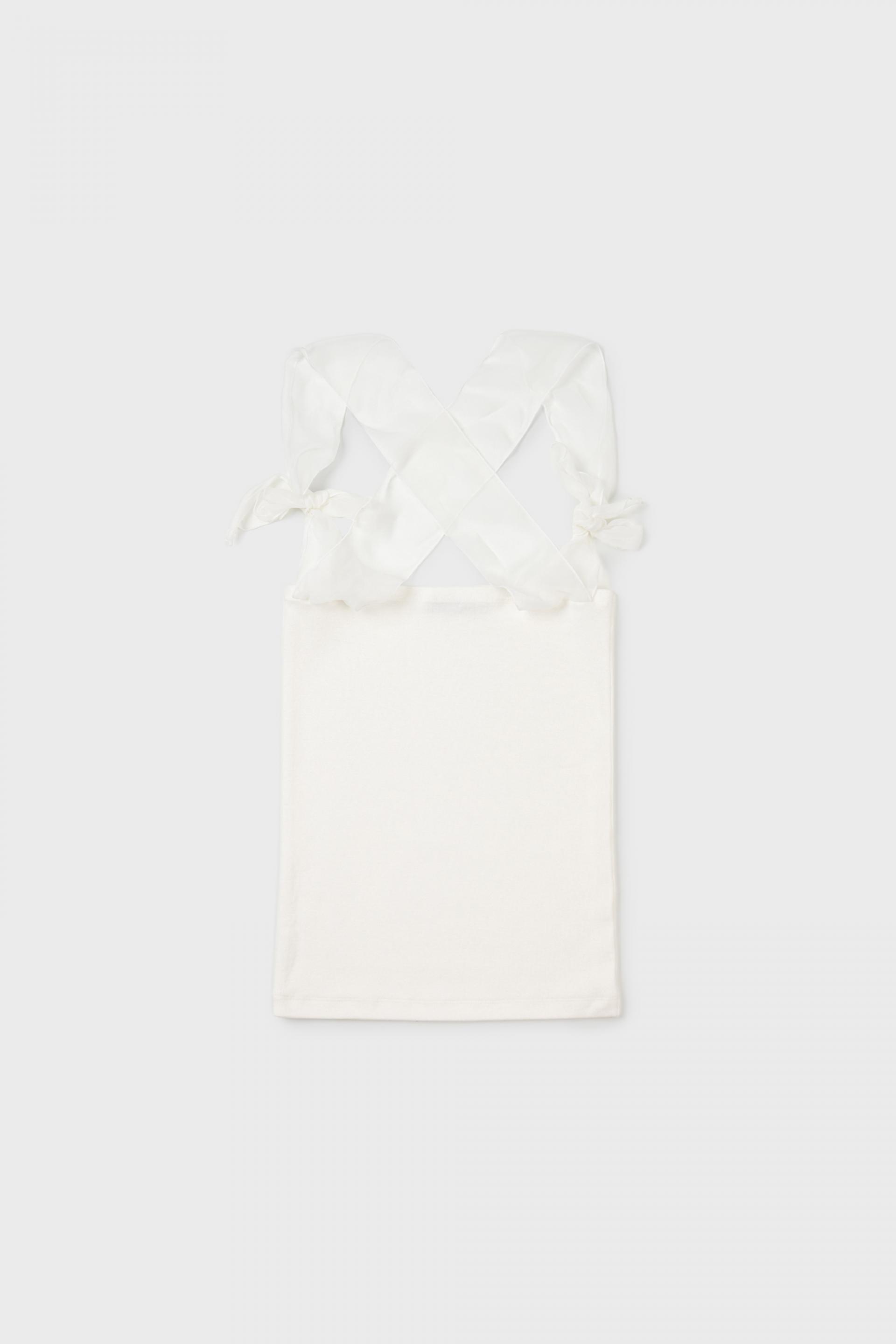 Silky Strap Top - white