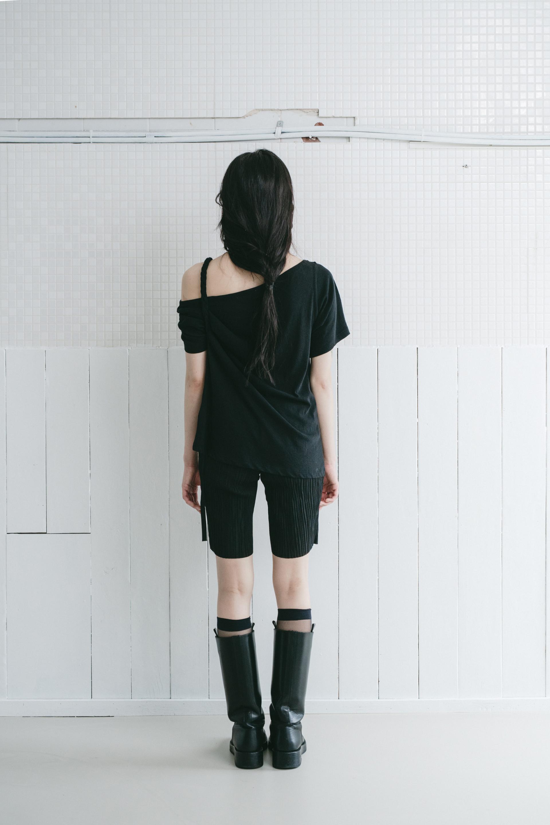 Braided Rope T-shirt - black