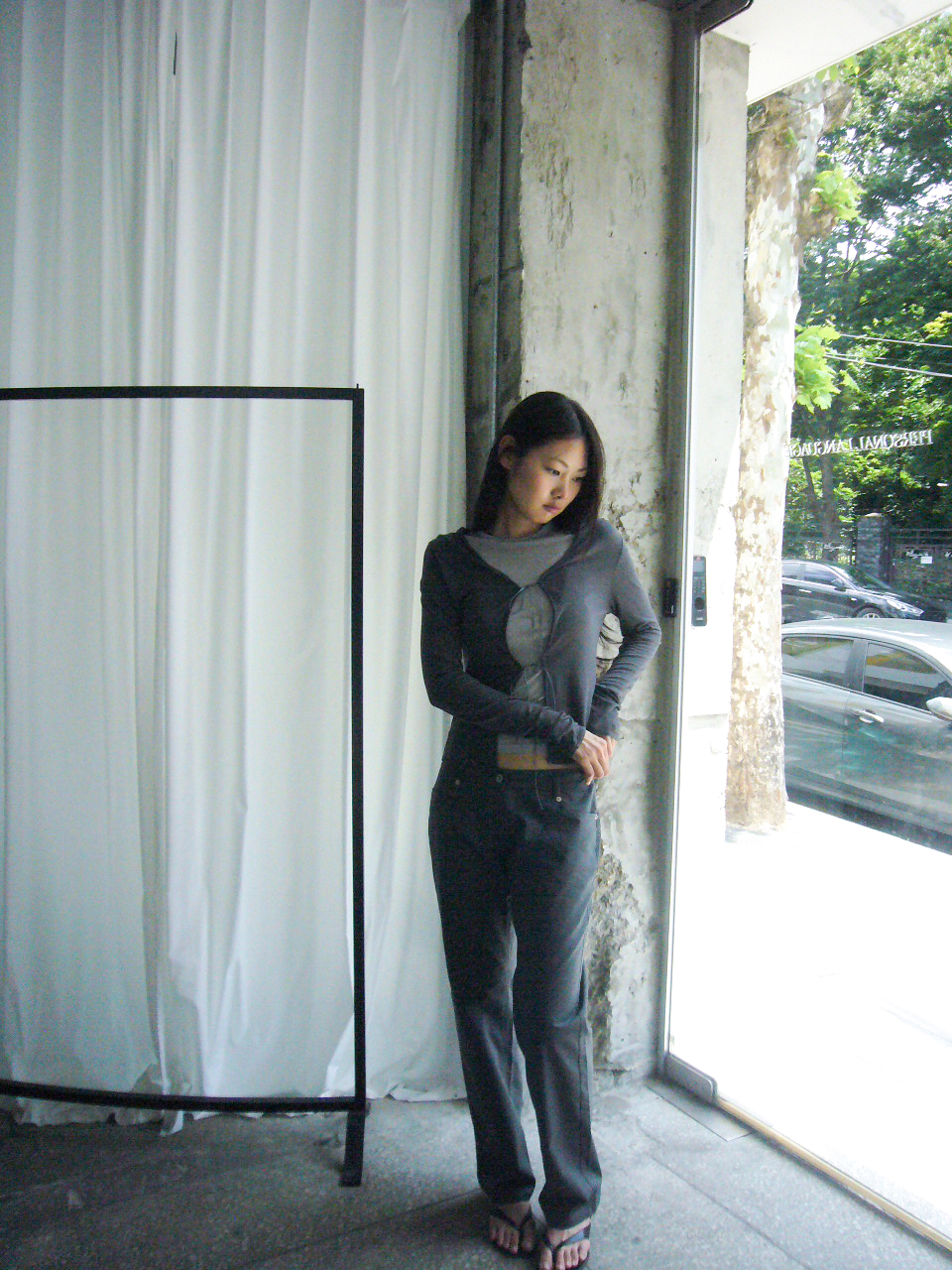 rae cardigan - charcoal