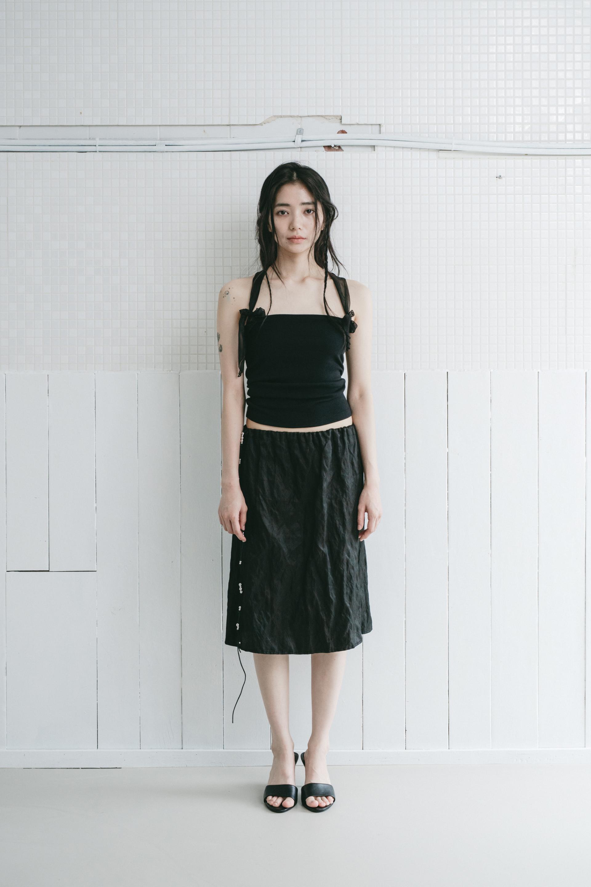 Silky Strap Top - black