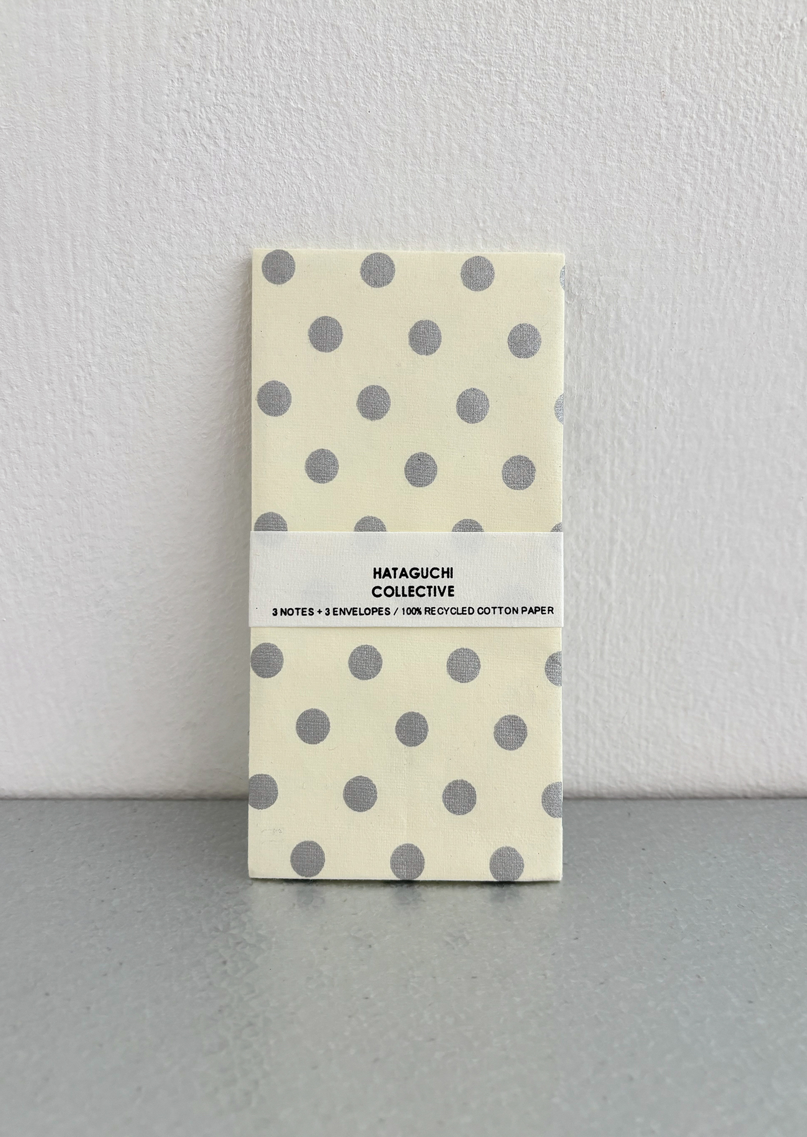 3pack Card and Envelope - silver dot